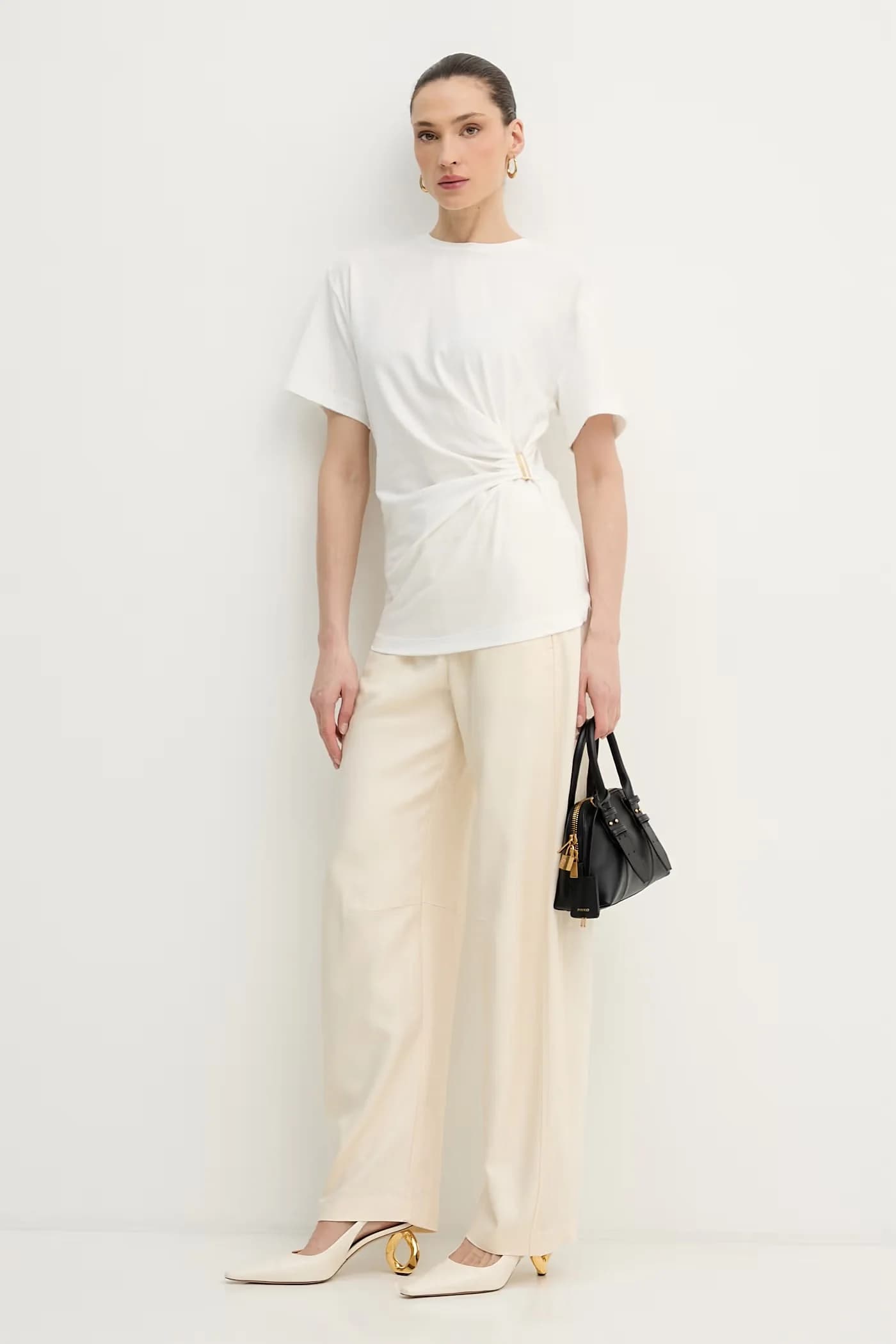 Женская хлопковая футболка с эластаном - фото 2