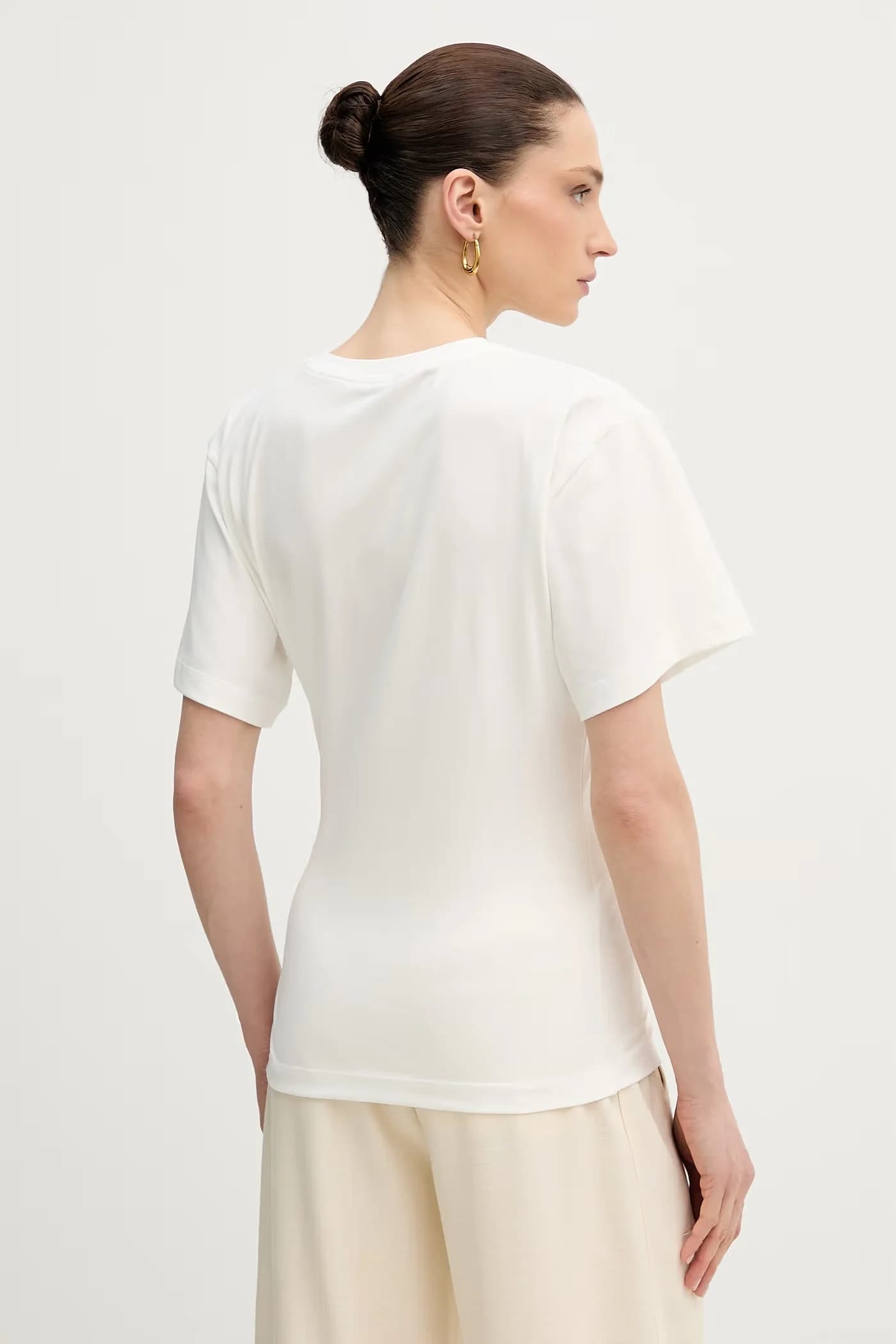 Женская хлопковая футболка с эластаном - фото 3