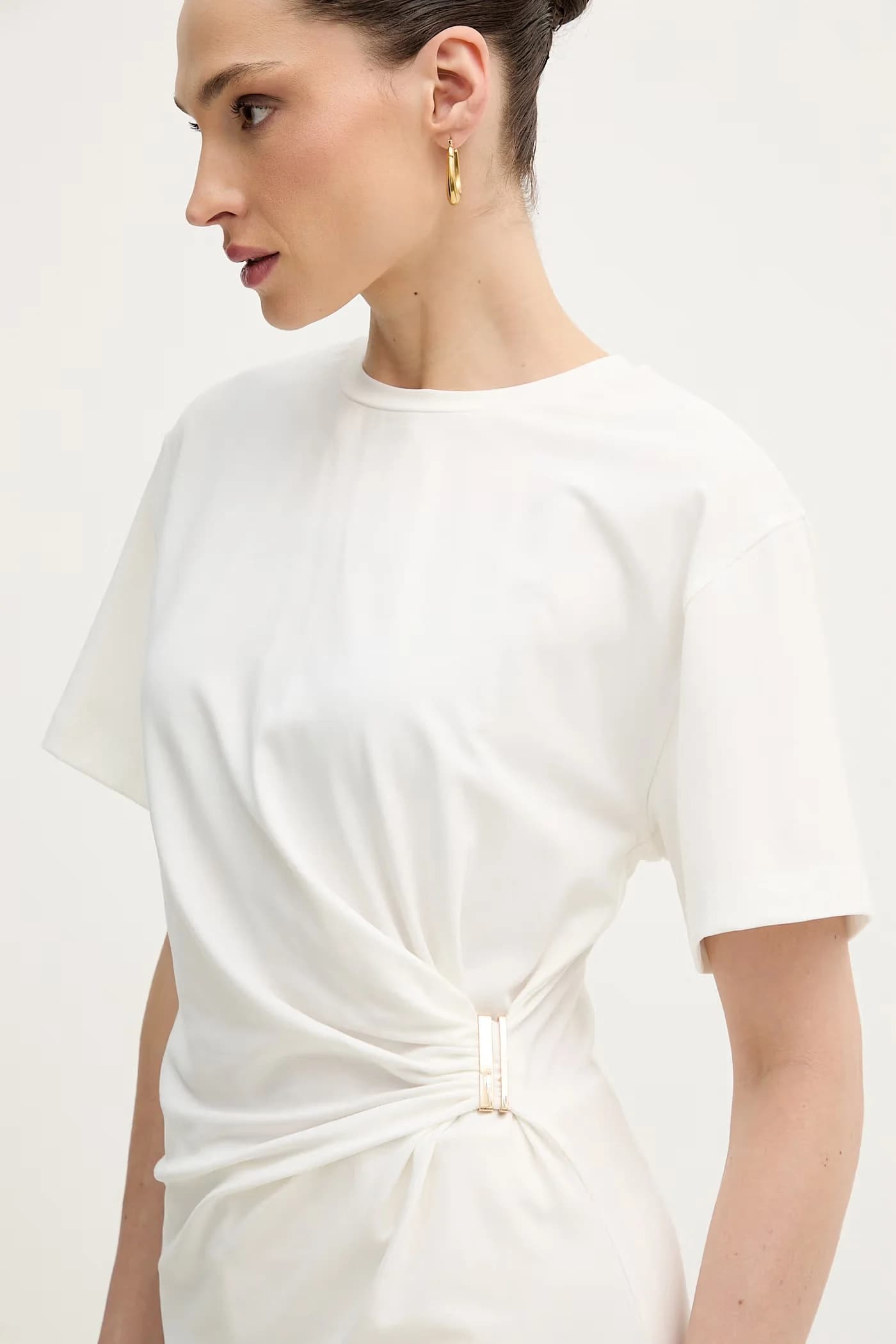 Женская хлопковая футболка с эластаном - фото 4