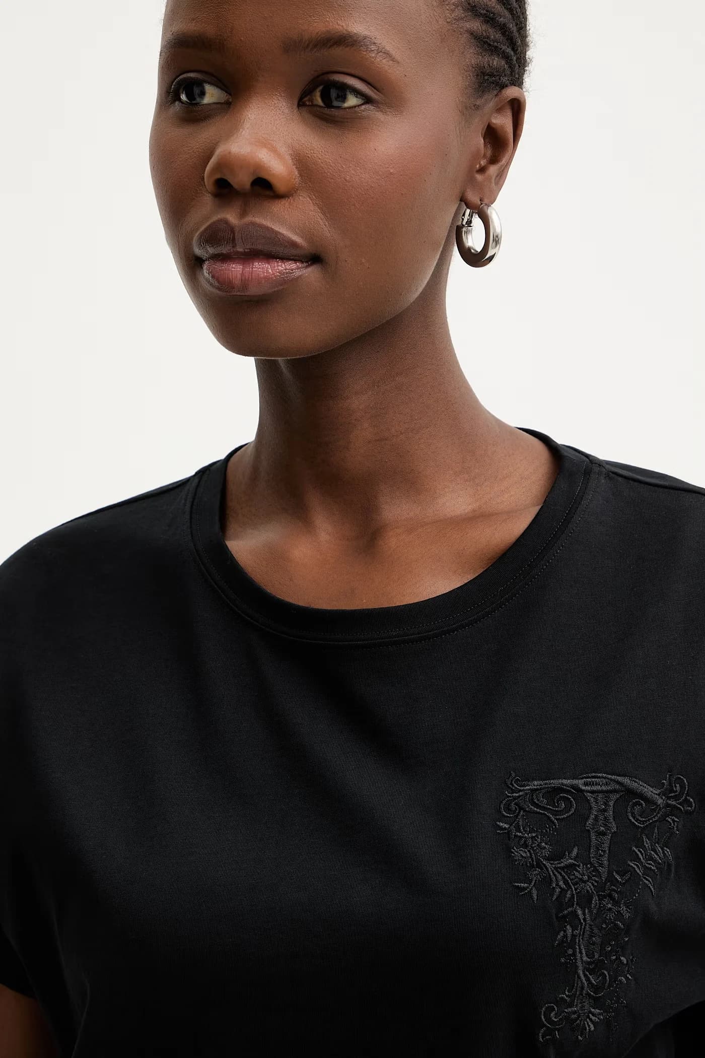 Женская хлопковая футболка оверсайз - фото 4