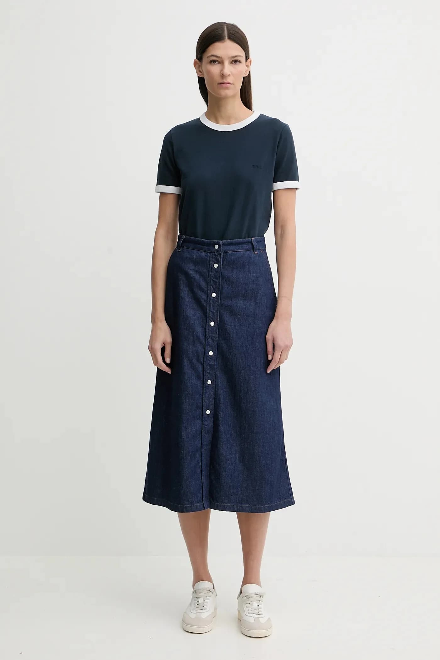 Хлопковая ФУТБОЛКА УКОРОЧЕННАЯ ФУТБОЛКА MANCHE COURTE CONTRASTÉ - фото 2