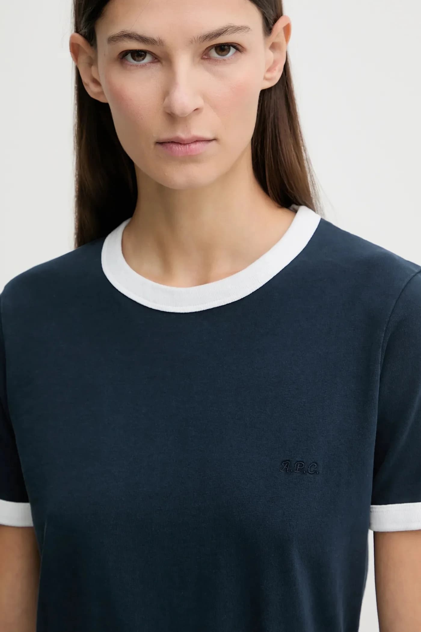 Хлопковая ФУТБОЛКА УКОРОЧЕННАЯ ФУТБОЛКА MANCHE COURTE CONTRASTÉ - фото 4