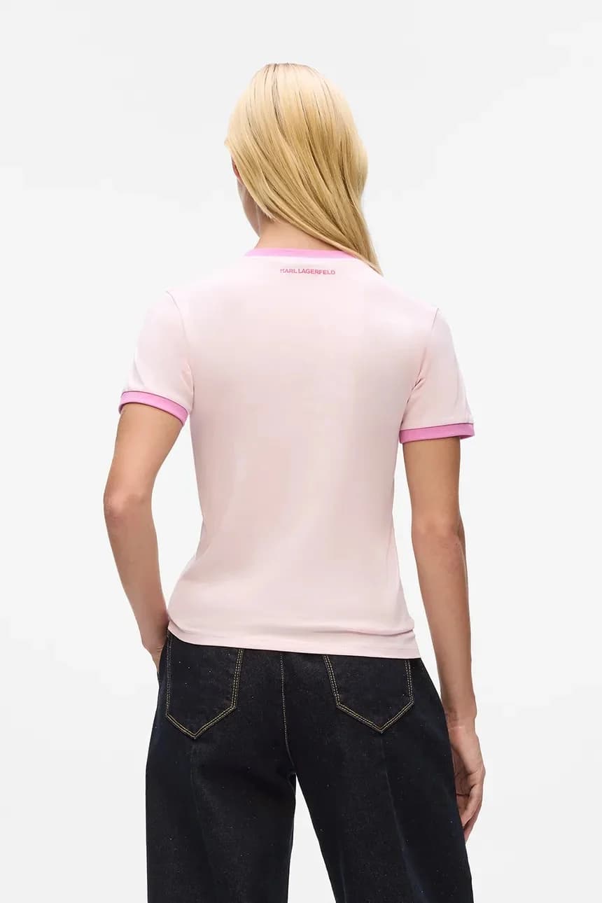 Хлопковая футболка Karl Lagerfeld x Пэрис Хилтон - фото 2