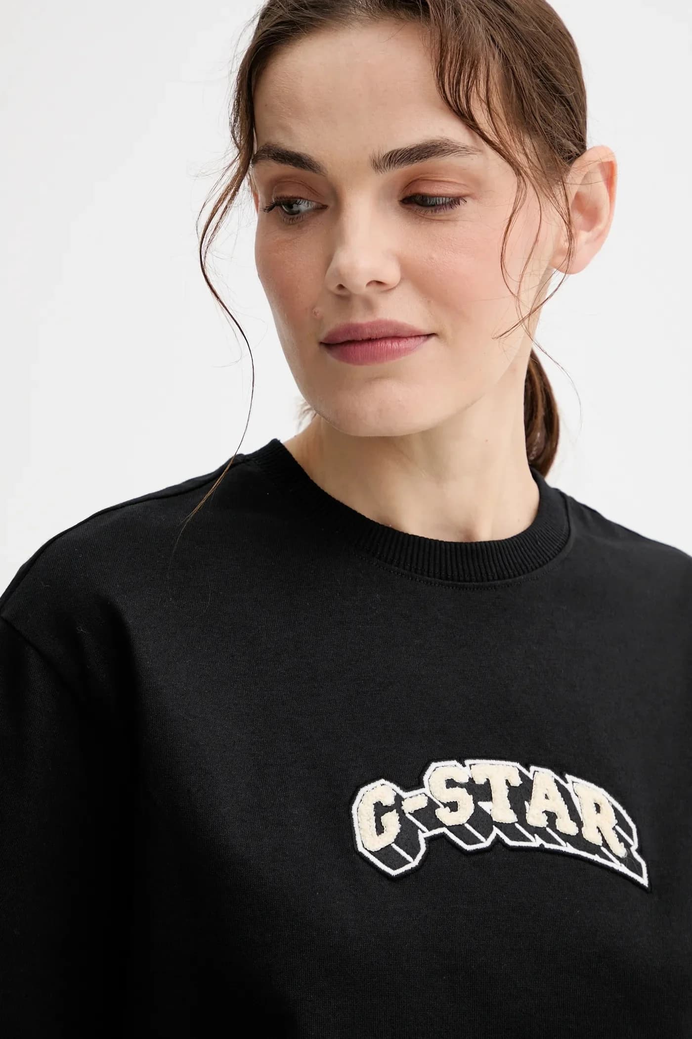 Футболка из фетрового хлопка с объемным логотипом - фото 4