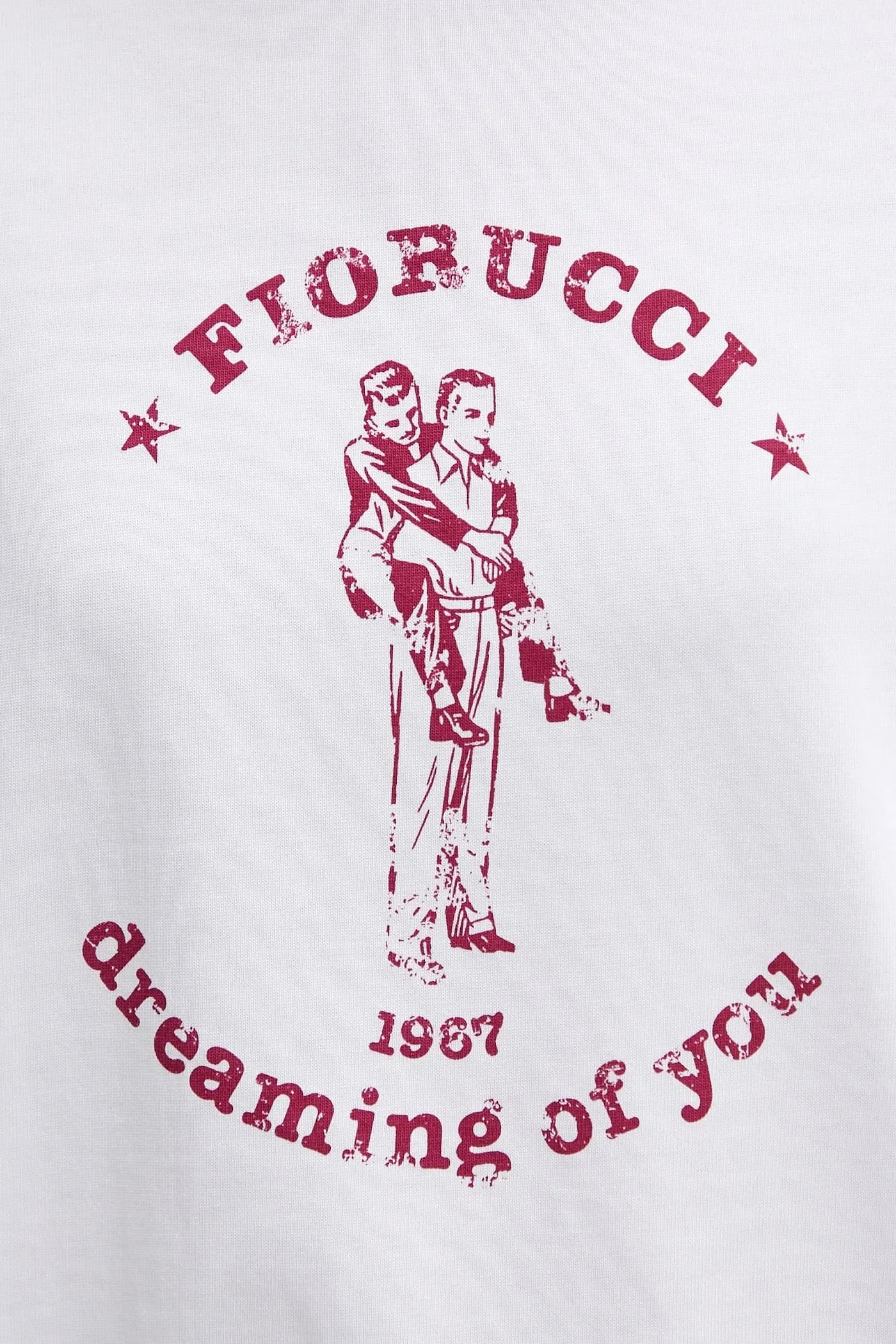 Белая футболка свободного кроя с принтом Dreaming of You - фото 5