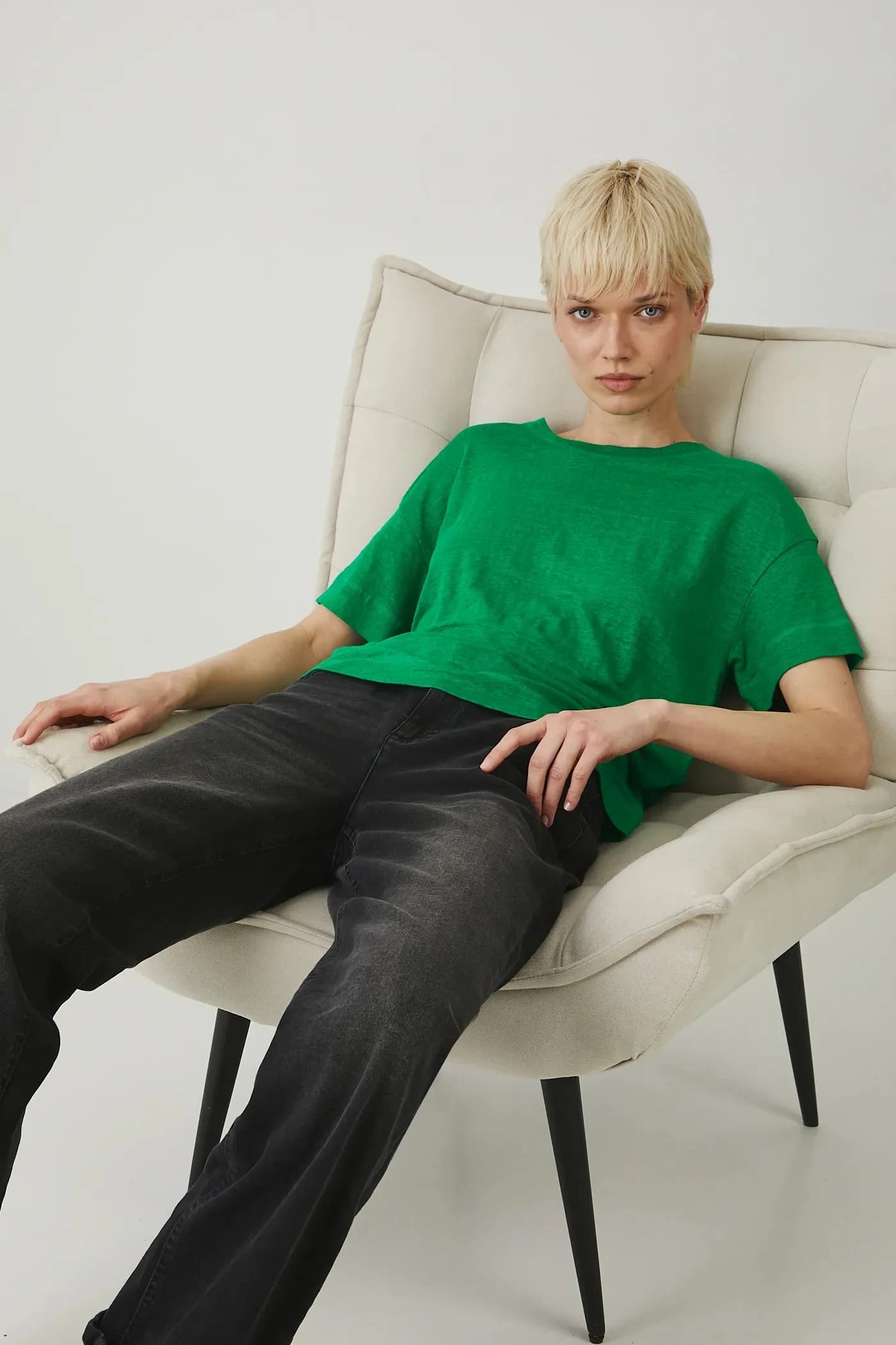 Льняная футболка - фото 3