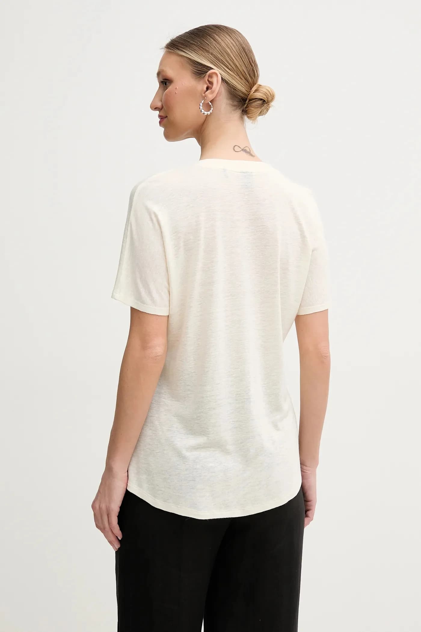 Футболка из смесового льна - фото 2