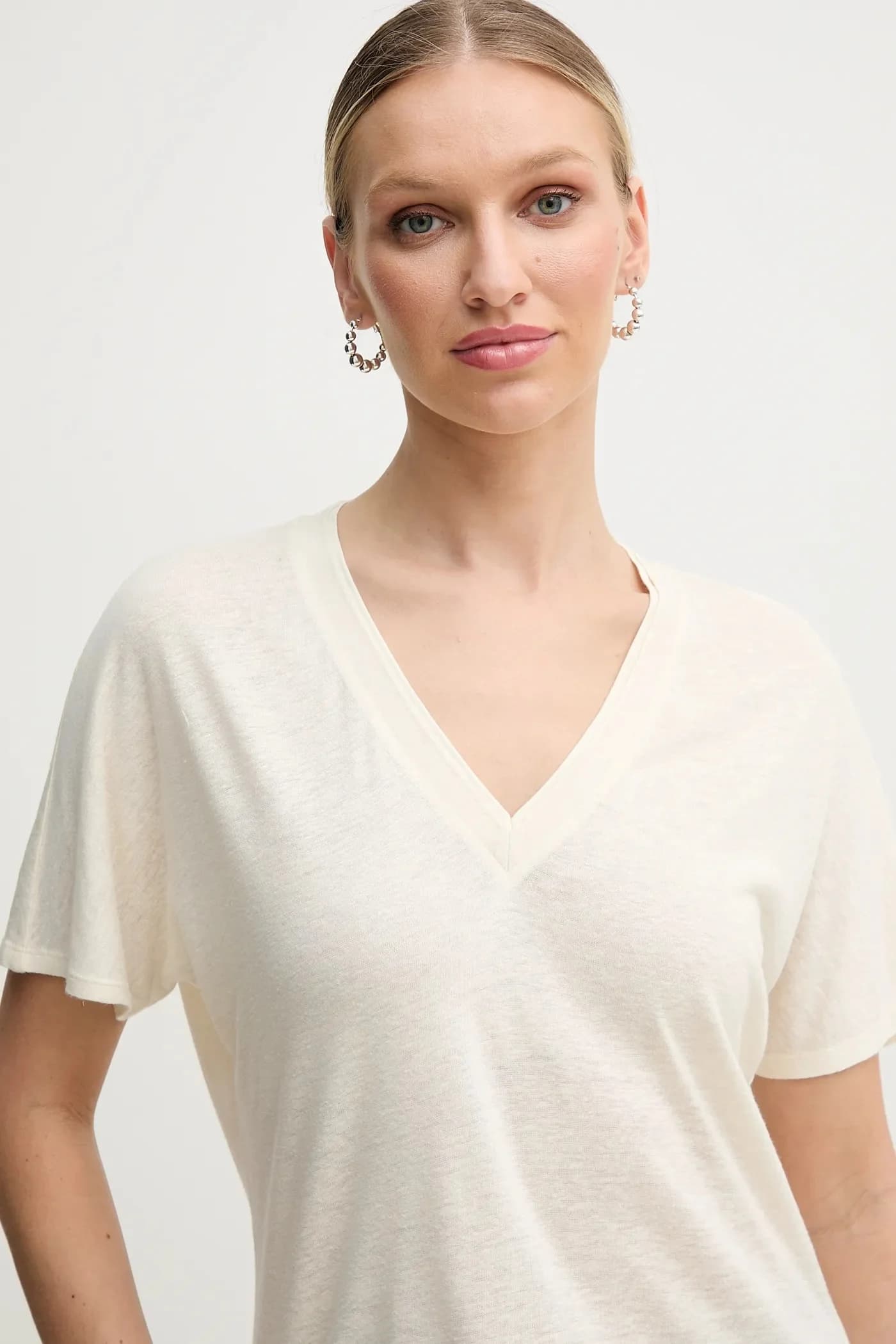 Футболка из смесового льна - фото 3