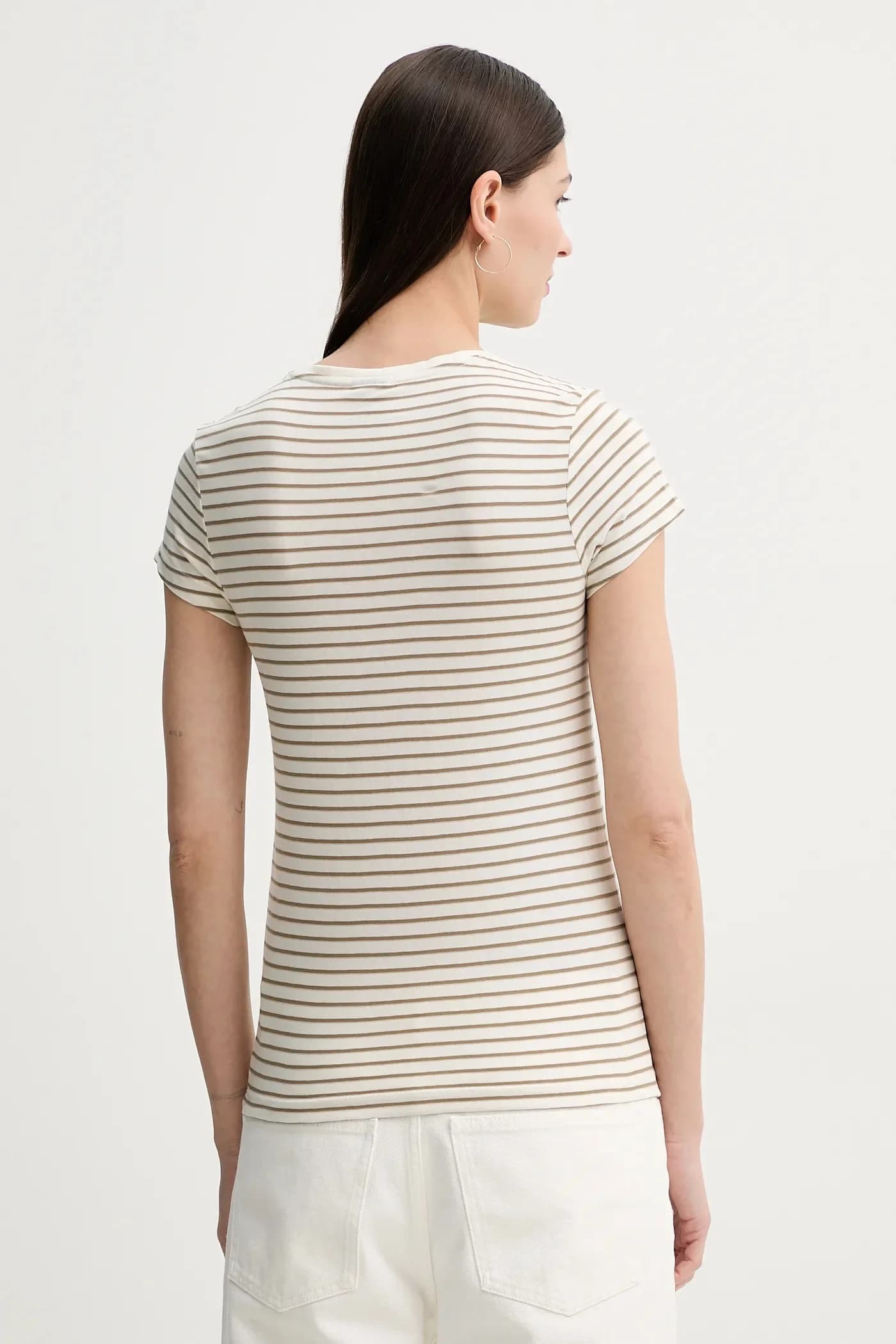 Хлопковая футболка в полоску eyben slim v t 2.0 - фото 3