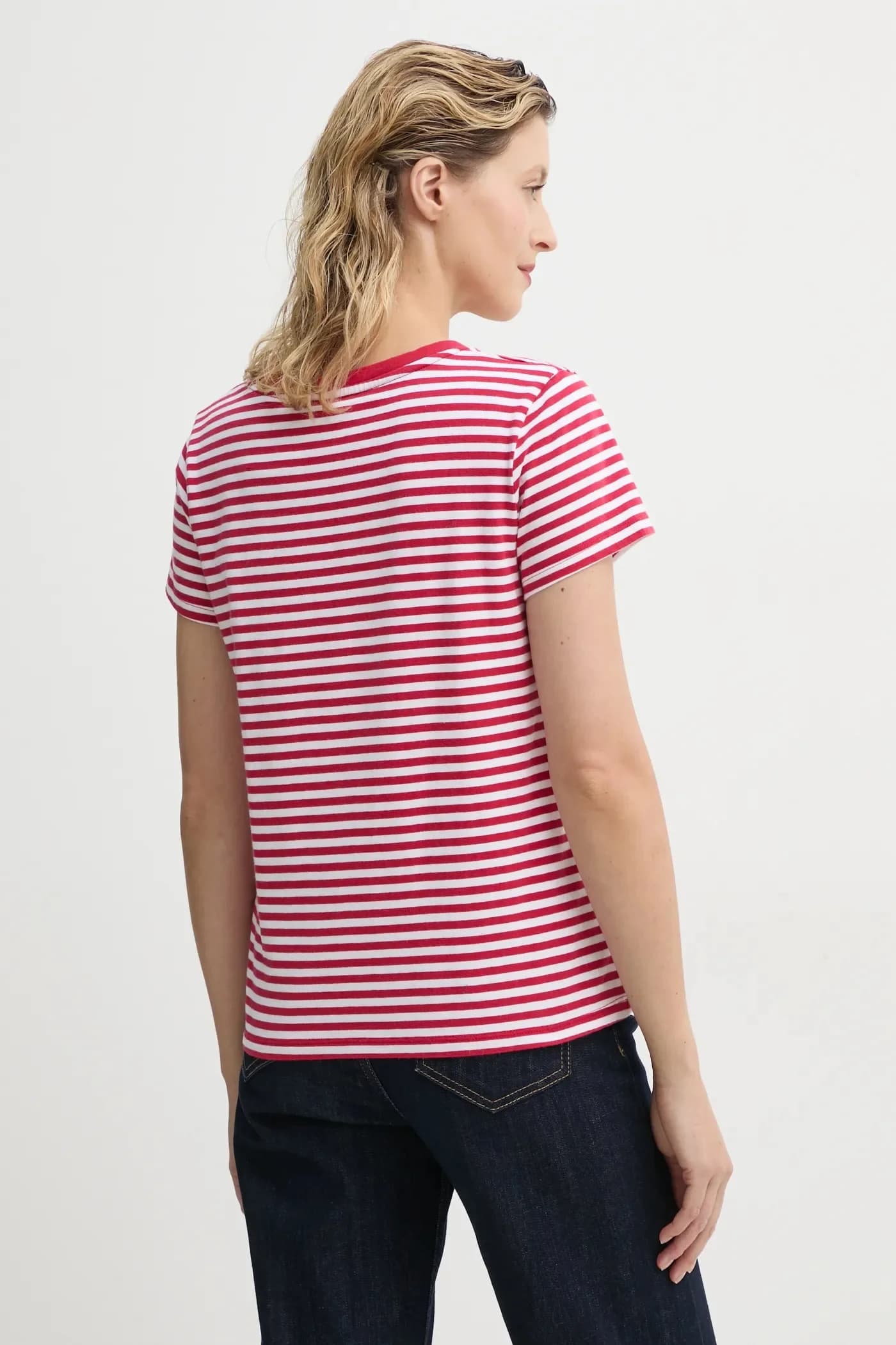 Хлопковая футболка LSE_PERFECT с V-образным вырезом - фото 3