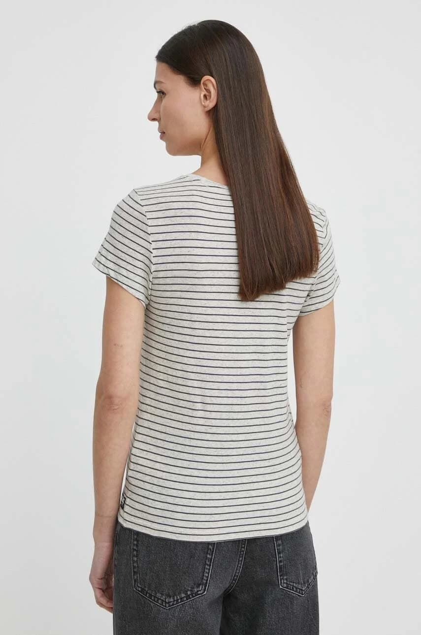 Хлопковая футболка в полоску eyben slim v t 2.0 - фото 3