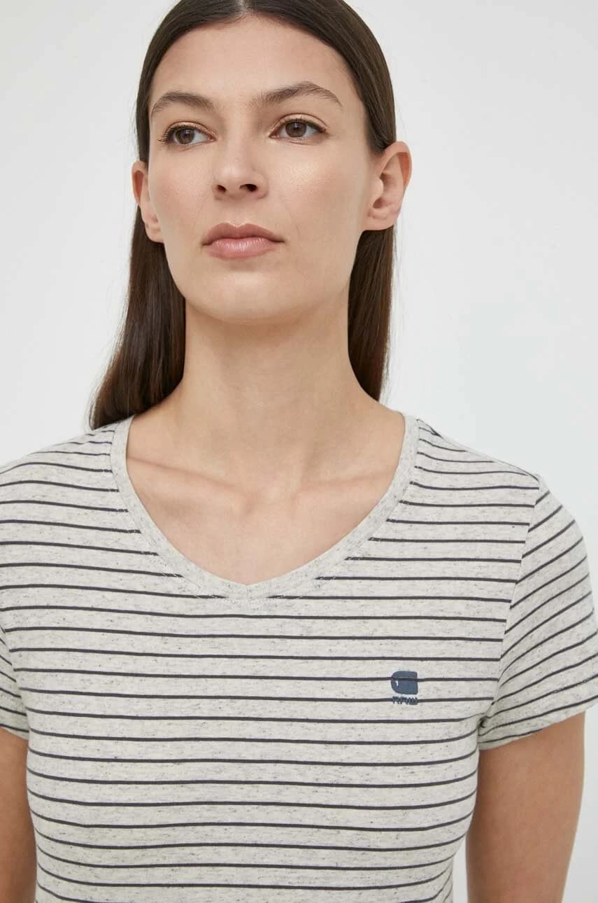 Хлопковая футболка в полоску eyben slim v t 2.0 - фото 5