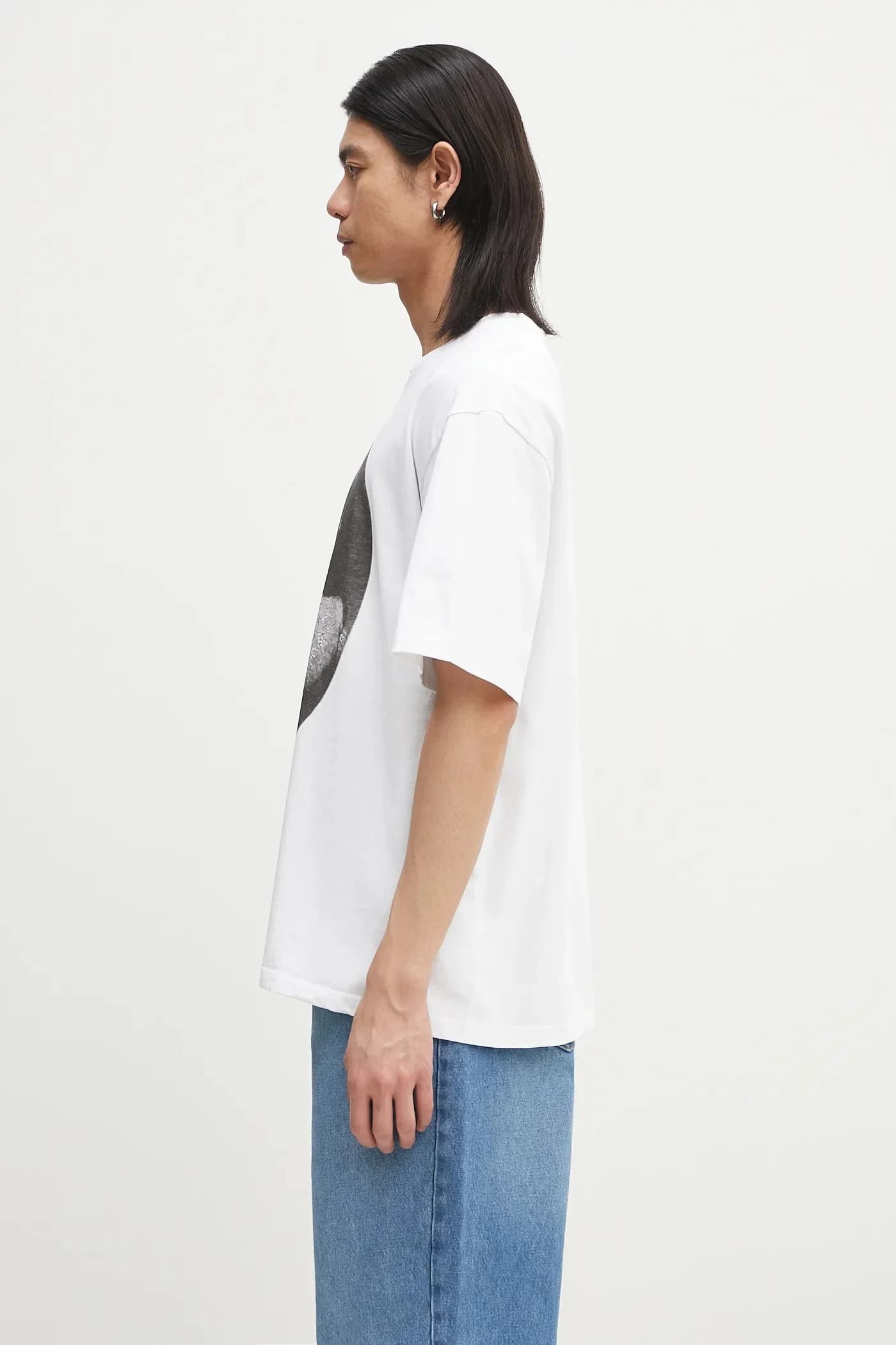 Хлопковая футболка свободного кроя с принтом Mouth - фото 3