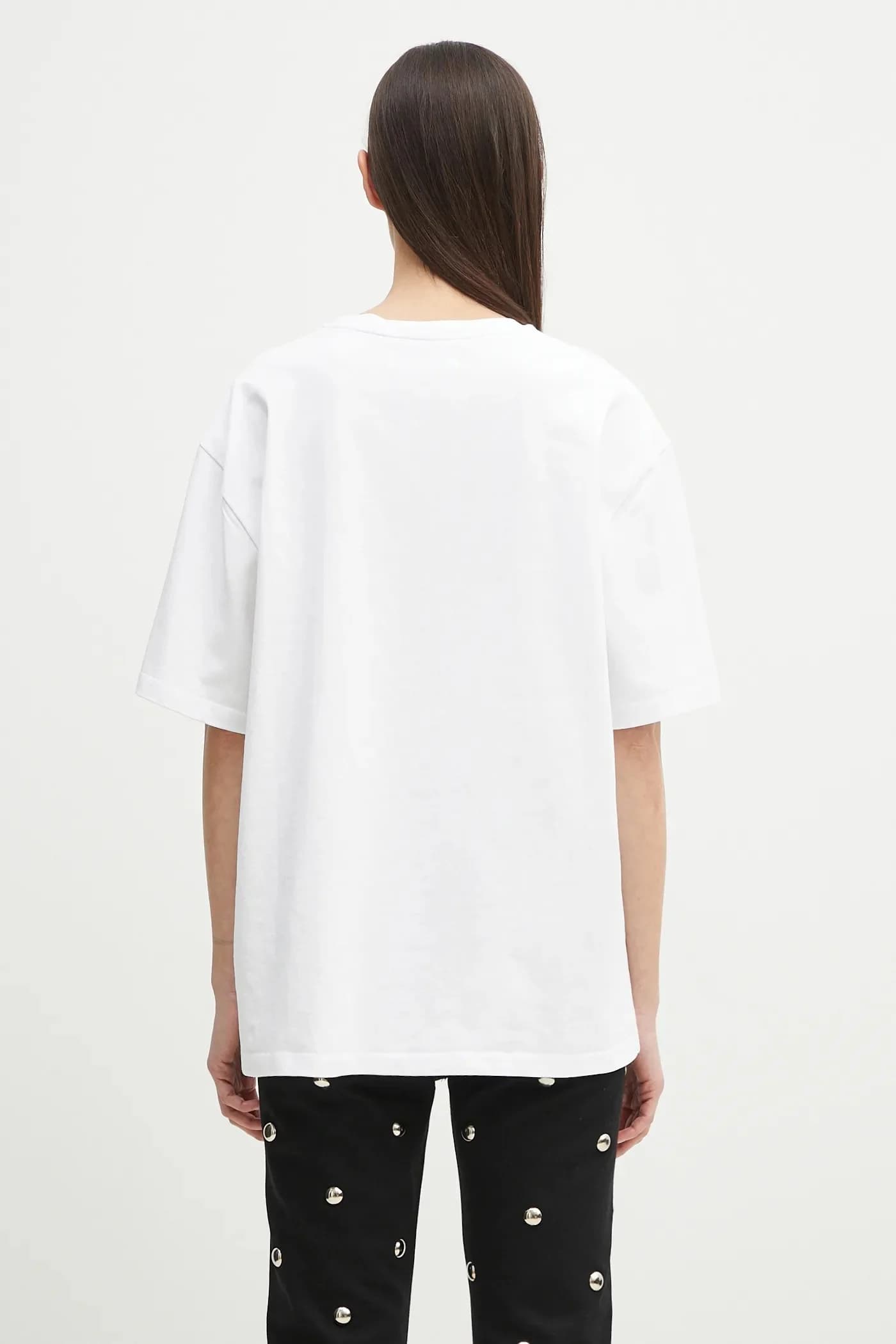 Хлопковая футболка свободного кроя с принтом Mouth - фото 6