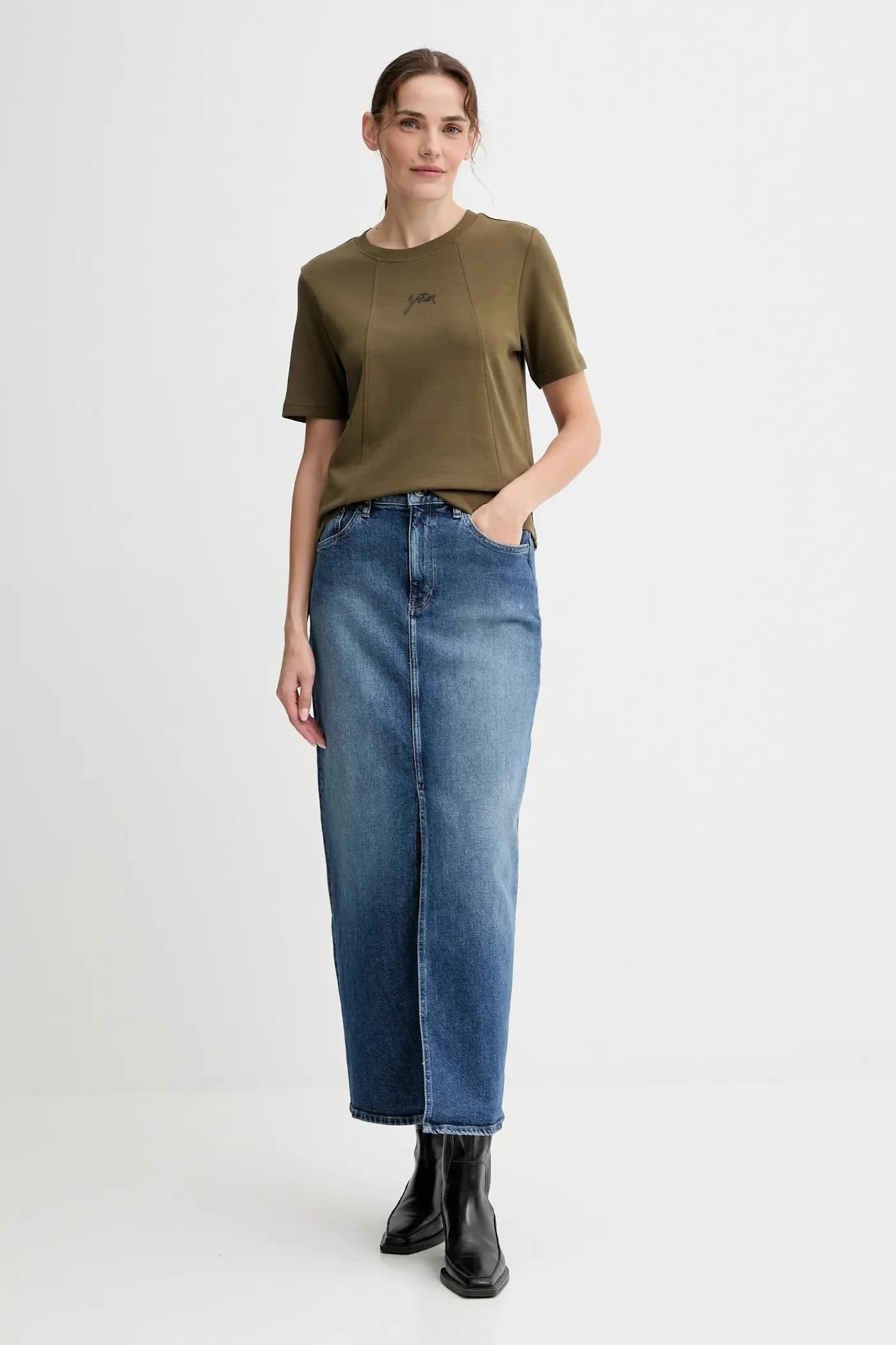 Хлопковая футболка с надписью - фото 2