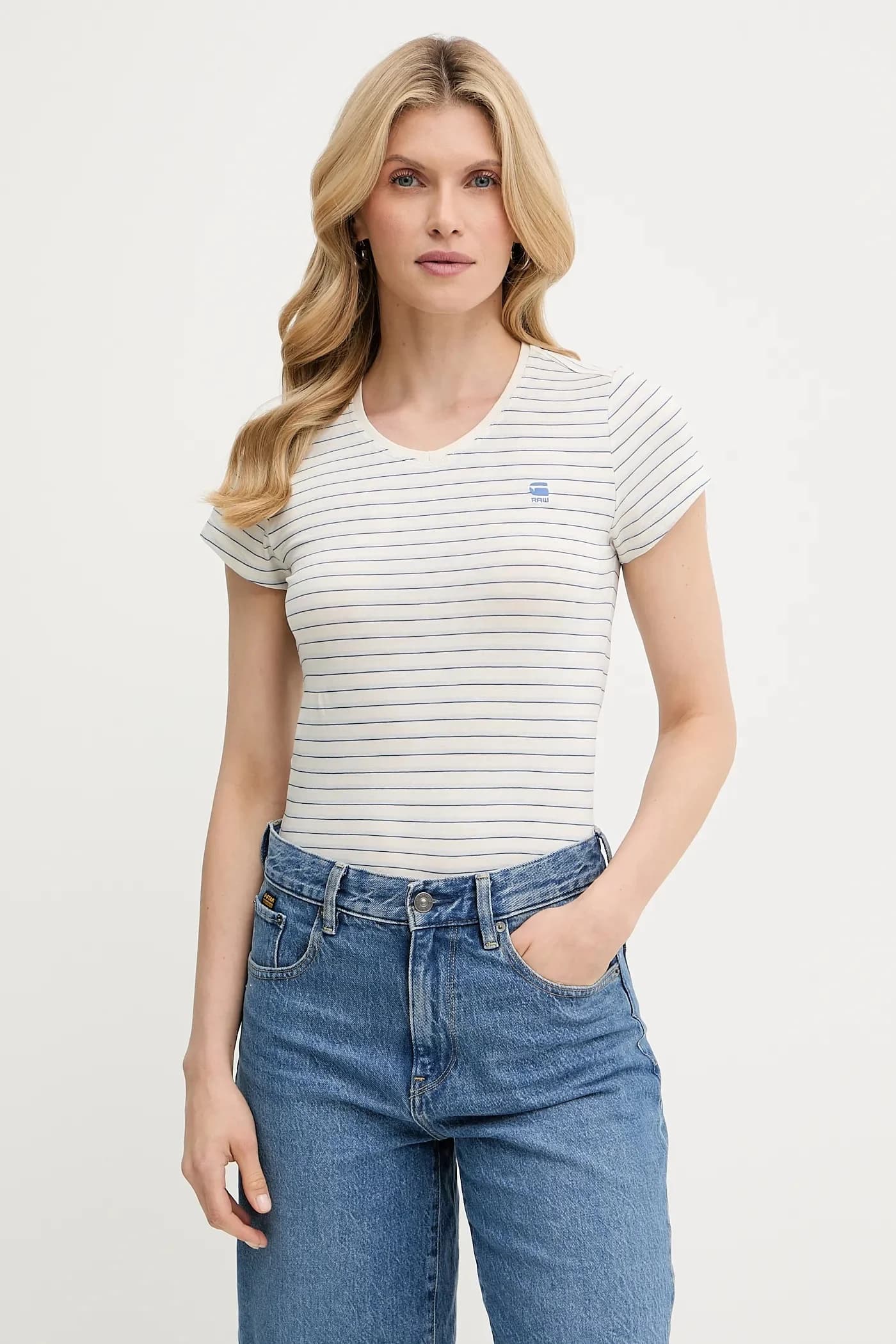 Футболка из сырого хлопка Stripe eyben slim v t 2.0