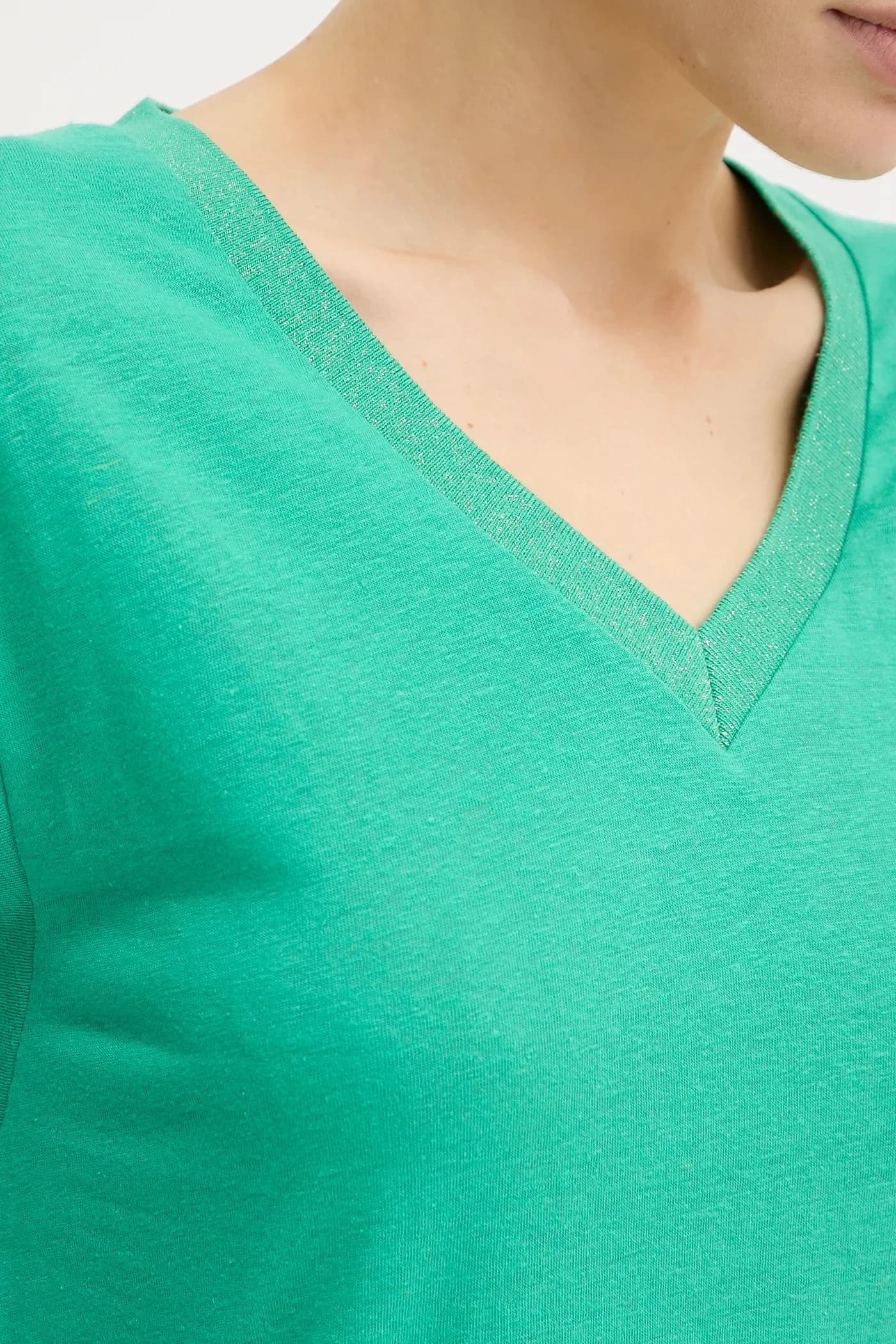 Льняная футболка - фото 5