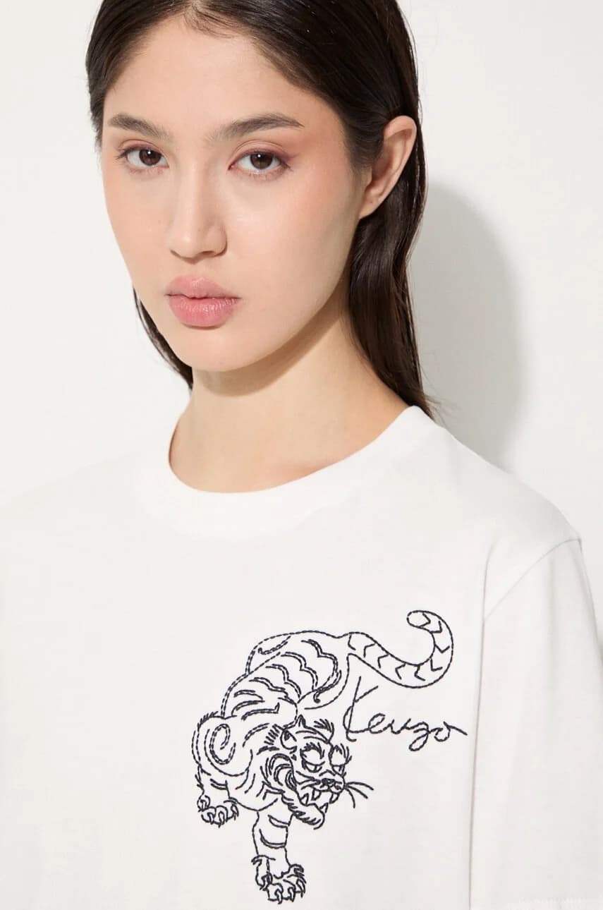 Свободная хлопковая футболка Gots Star Tiger Embed - фото 5