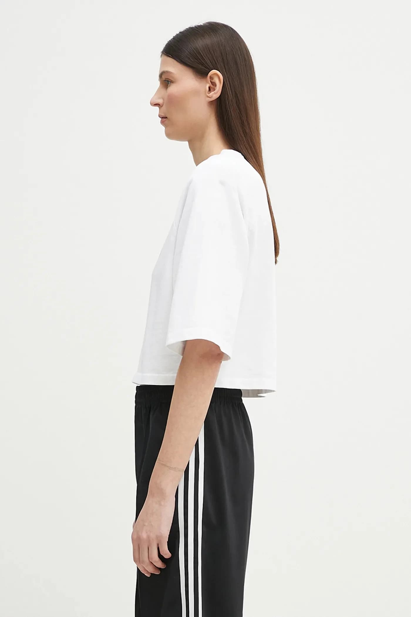 Укороченная хлопковая футболка с набивкой Curly Lollipop с логотипом - фото 2