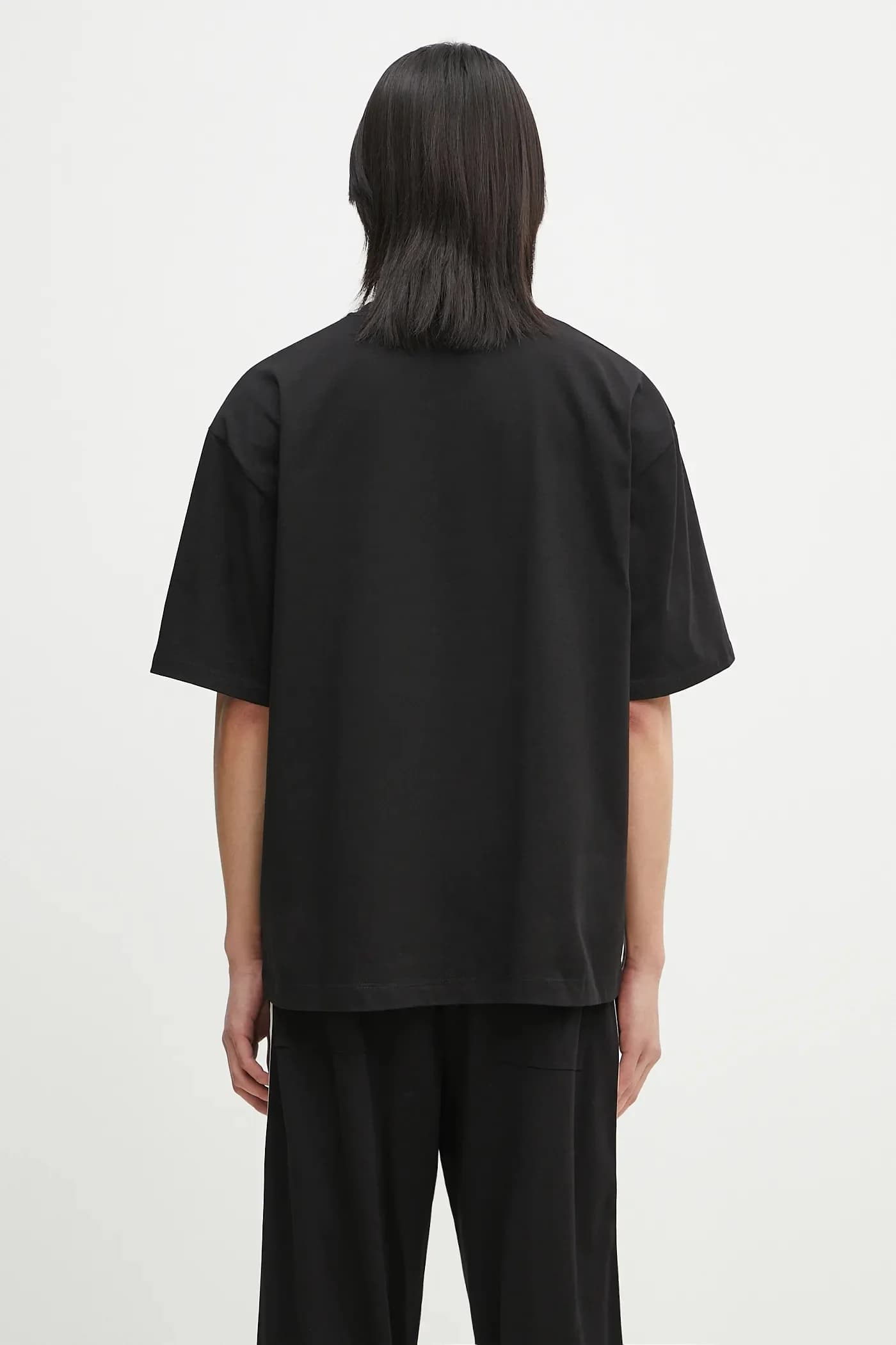 Хлопковая футболка свободного кроя с логотипом - фото 5