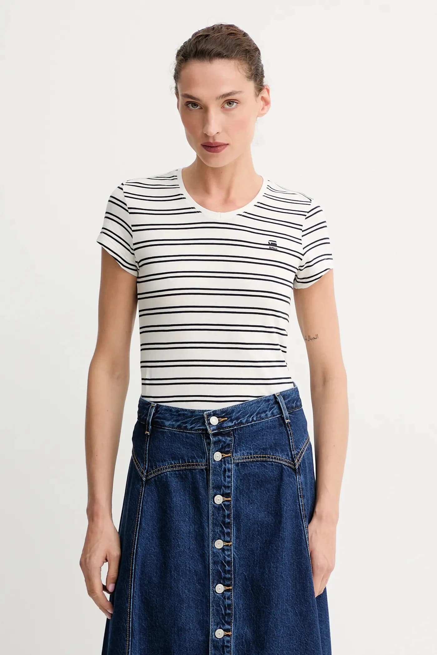 Футболка из сырого хлопка Stripe eyben slim v t 2.0