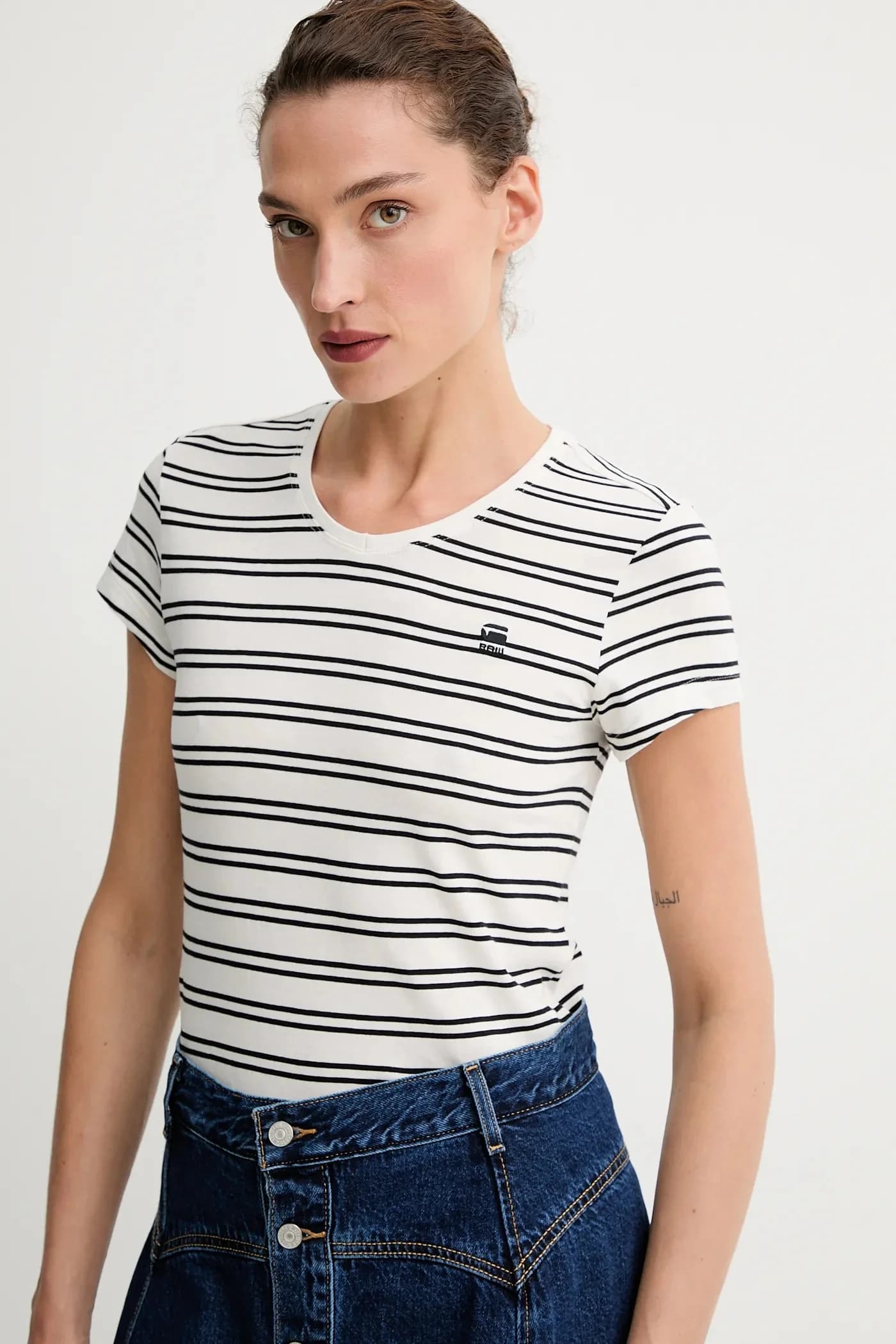 Футболка из сырого хлопка Stripe eyben slim v t 2.0 - фото 4
