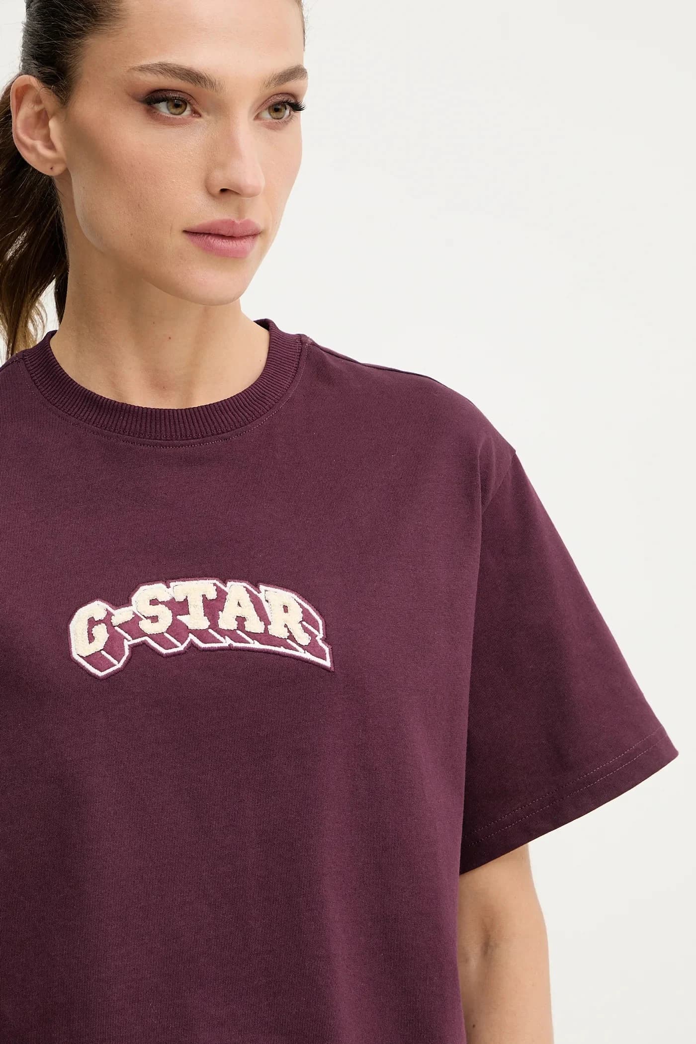 Футболка из фетрового хлопка с объемным логотипом - фото 4