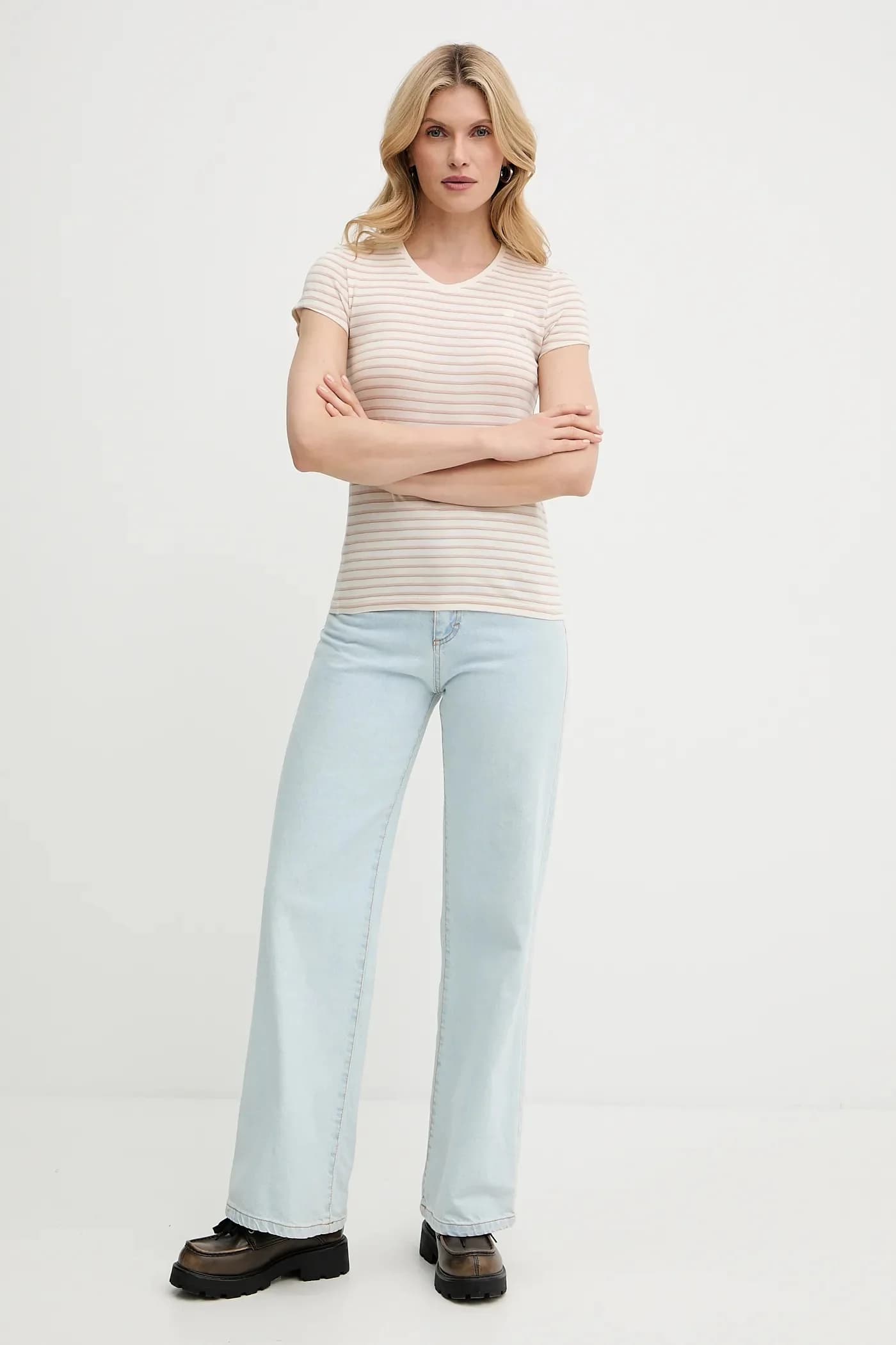 Футболка из сырого хлопка Stripe eyben slim v t 2.0 - фото 2