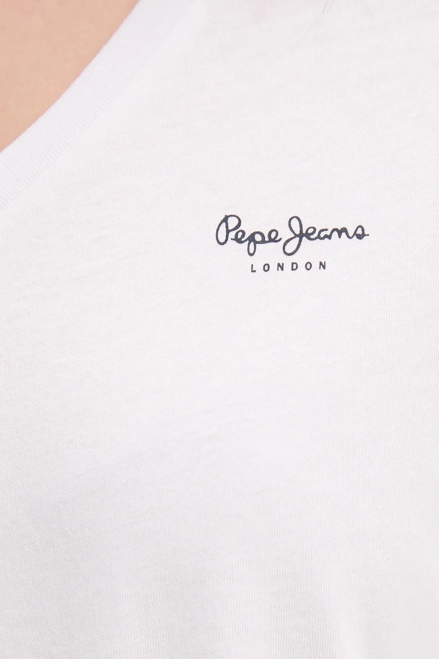 Хлопковая футболка MACY с V-образным вырезом - фото 5