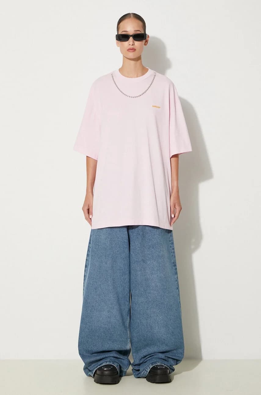 Хлопковая футболка с шариковой цепочкой - фото 2