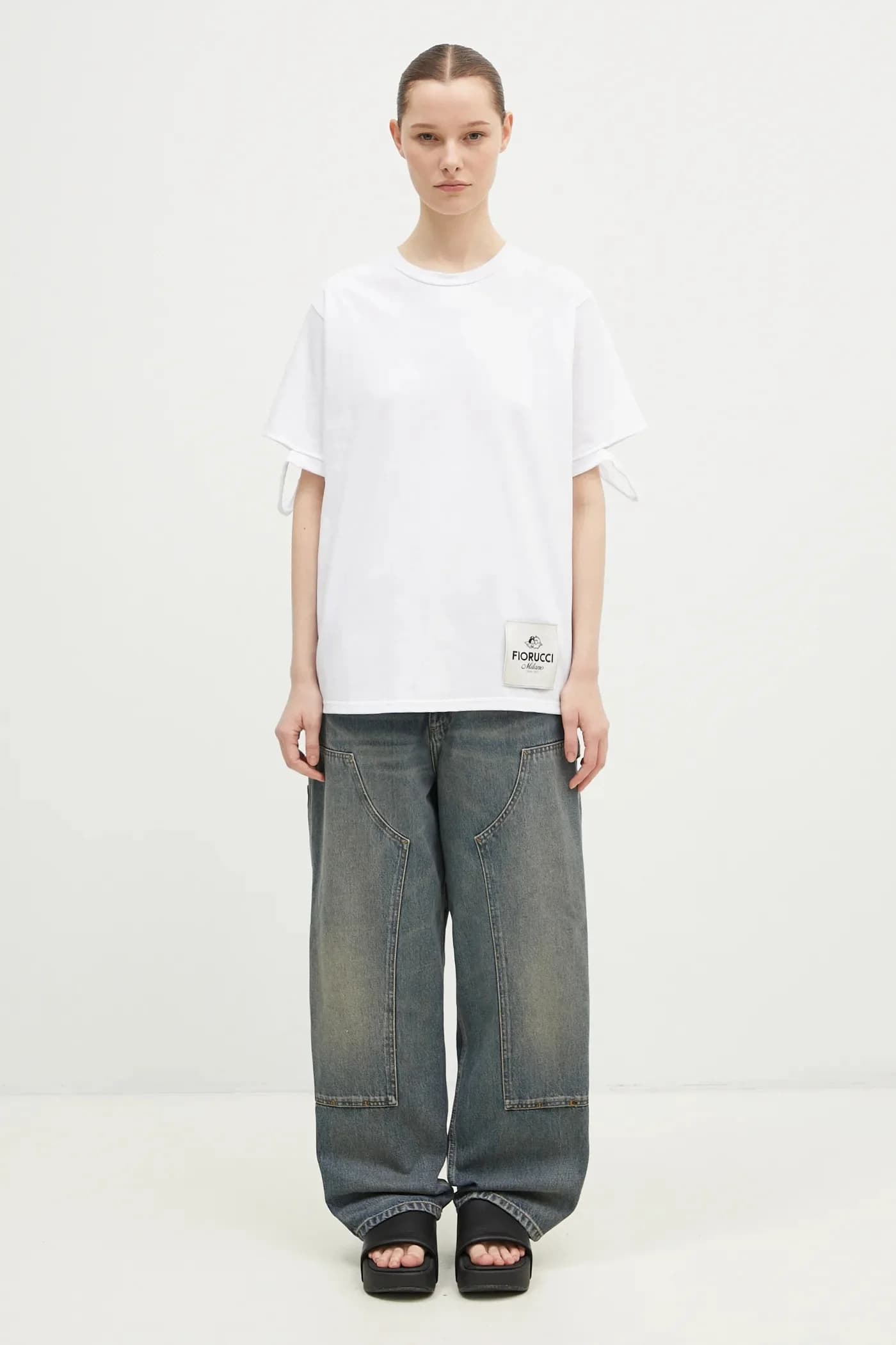 Потертая хлопковая футболка - фото 5