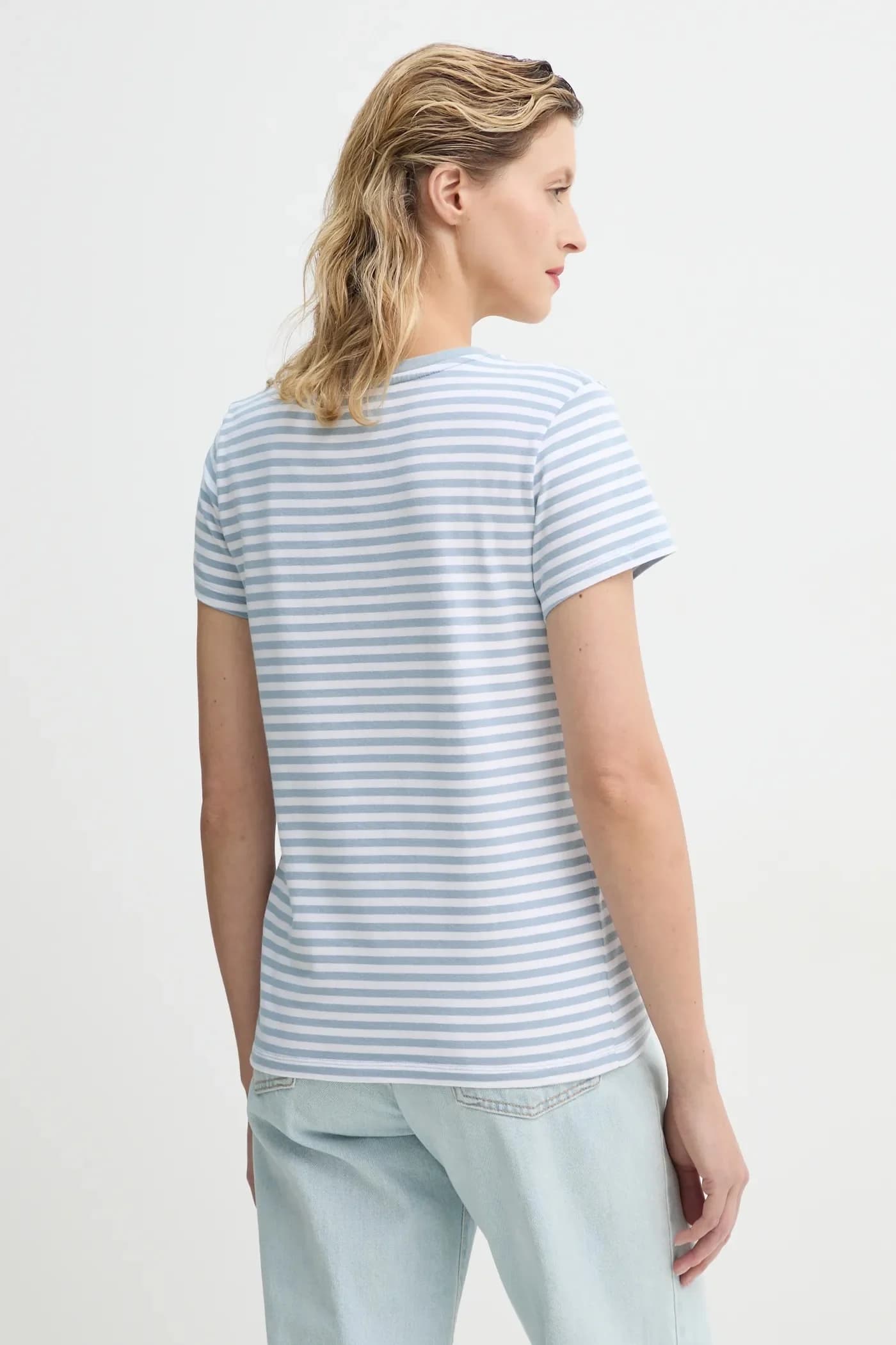 Хлопковая футболка LSE_PERFECT с V-образным вырезом - фото 3