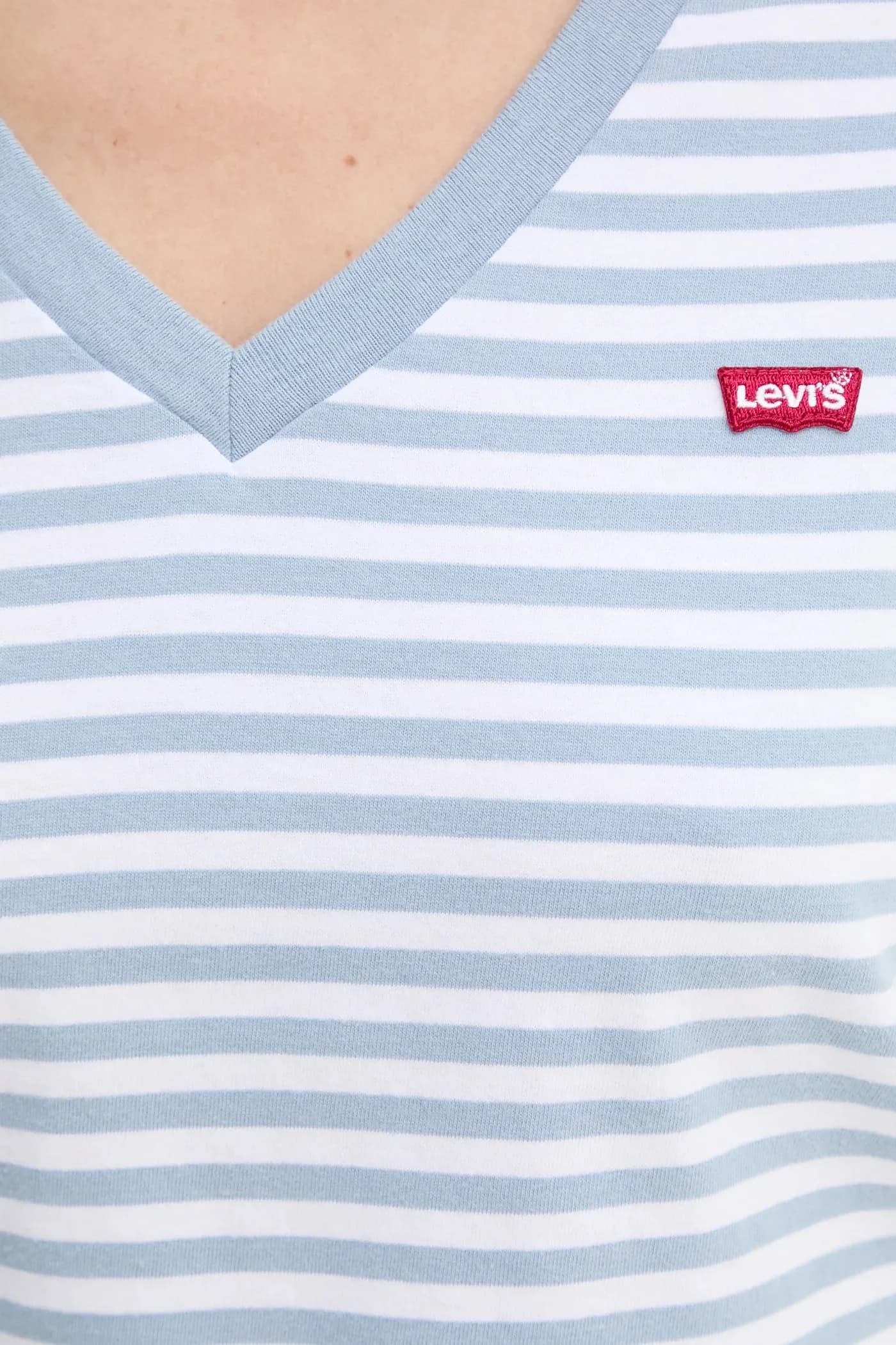 Хлопковая футболка LSE_PERFECT с V-образным вырезом - фото 5