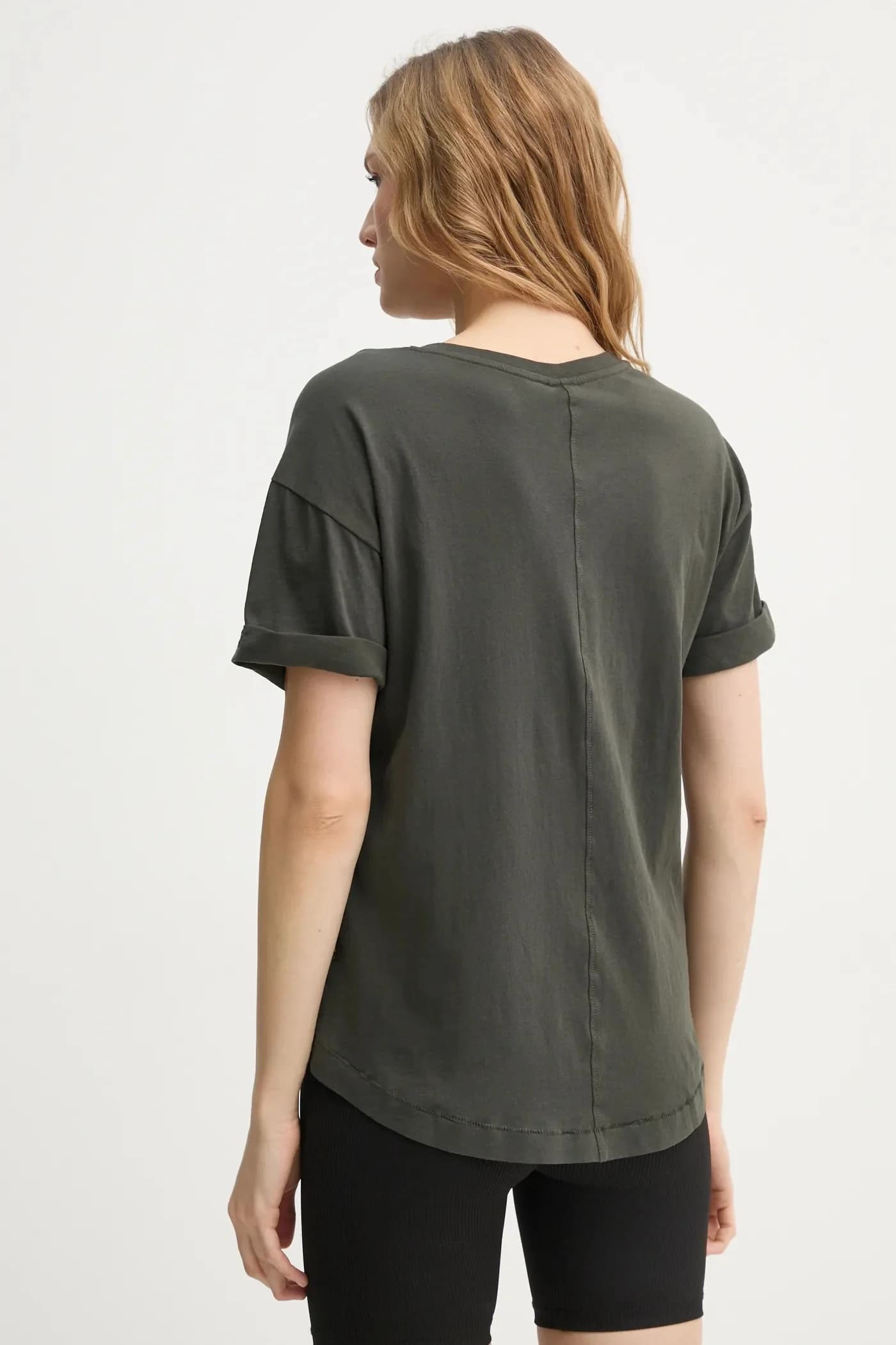 Подвернутая футболка из хлопка sl BF - фото 3