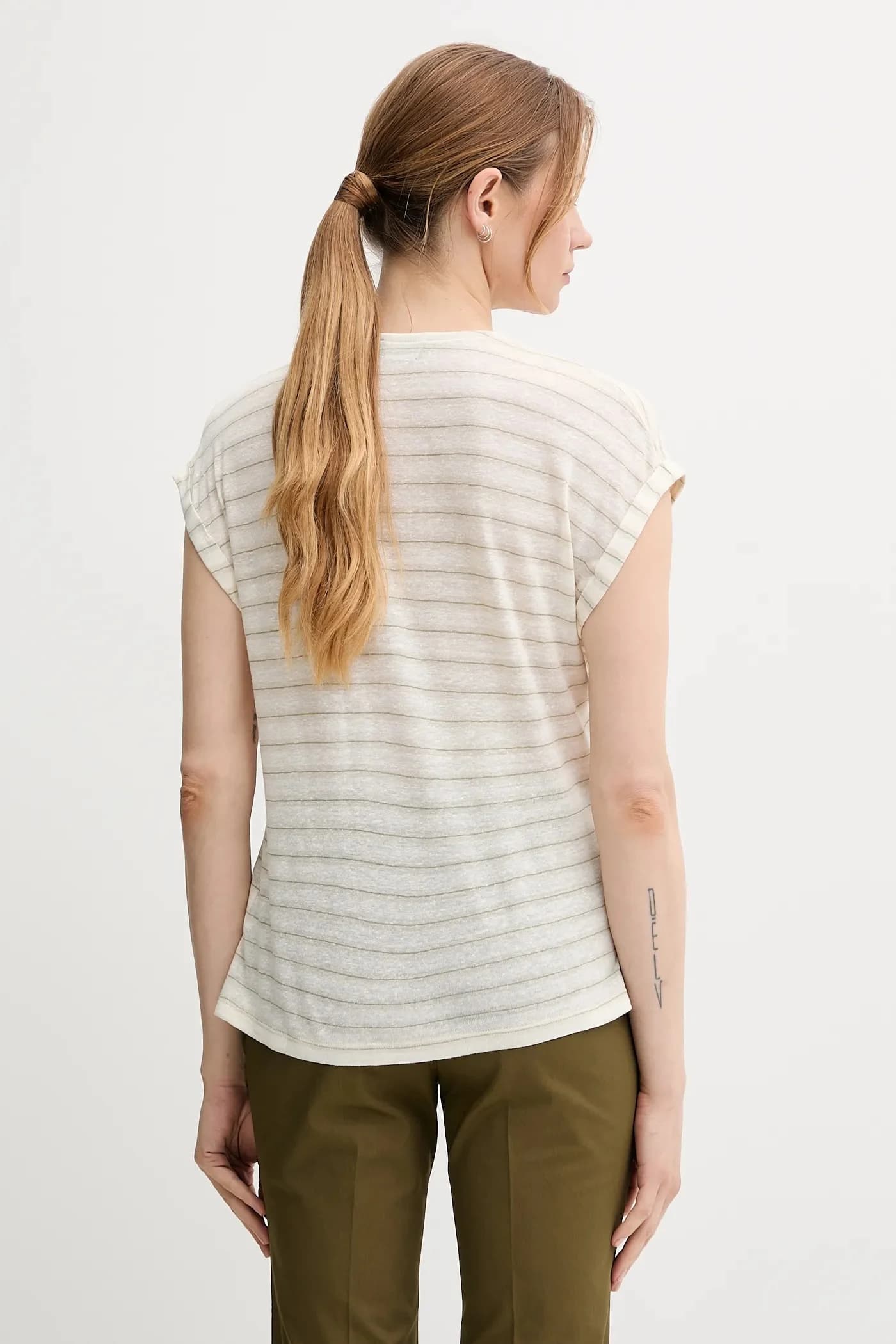 Футболка из смесового льна - фото 3