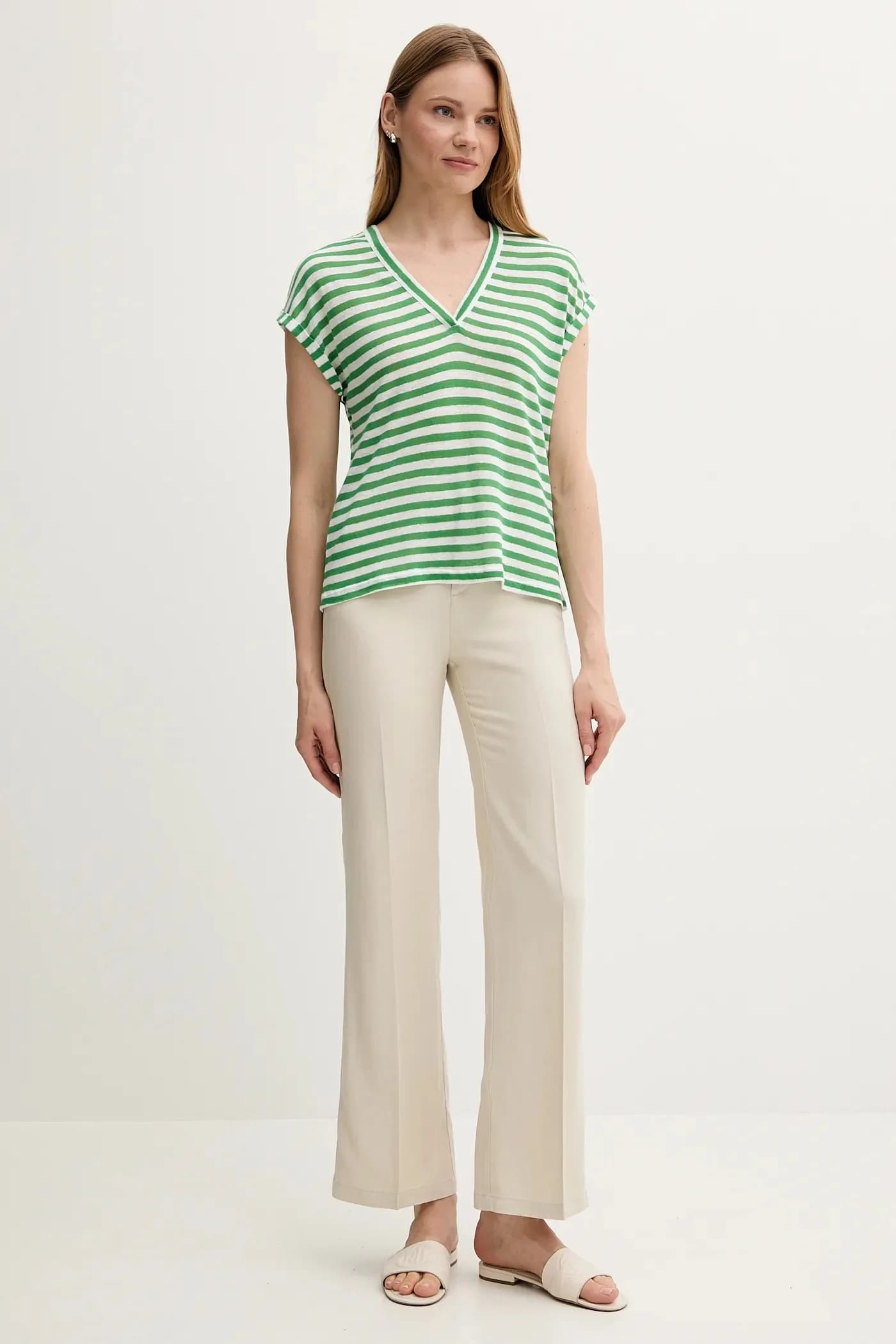 Футболка из смесового льна - фото 2