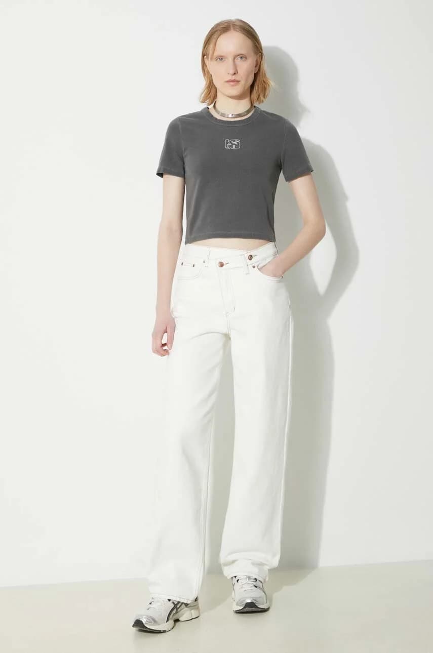 Футболка Stacked Baby из нержавеющей стали Темно-серая футболка - фото 2