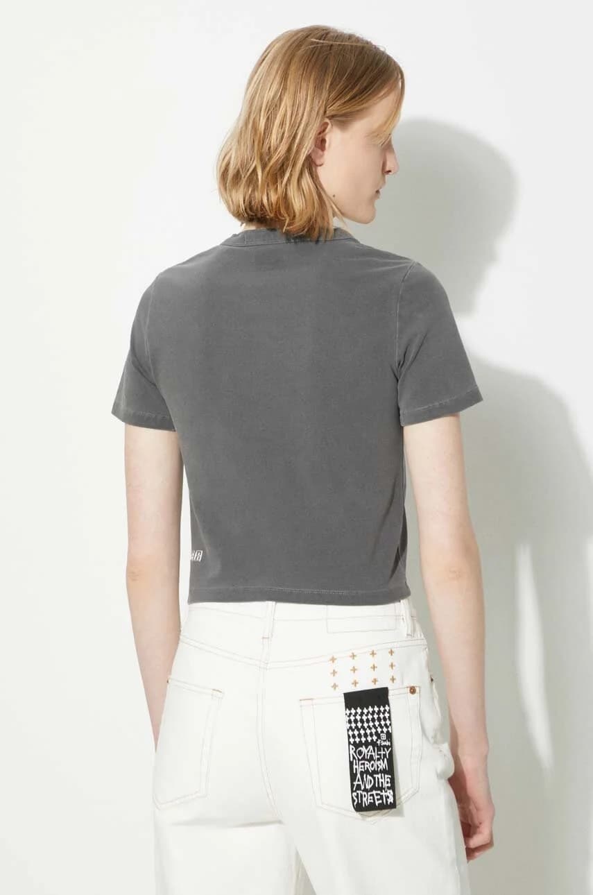 Футболка Stacked Baby из нержавеющей стали Темно-серая футболка - фото 3