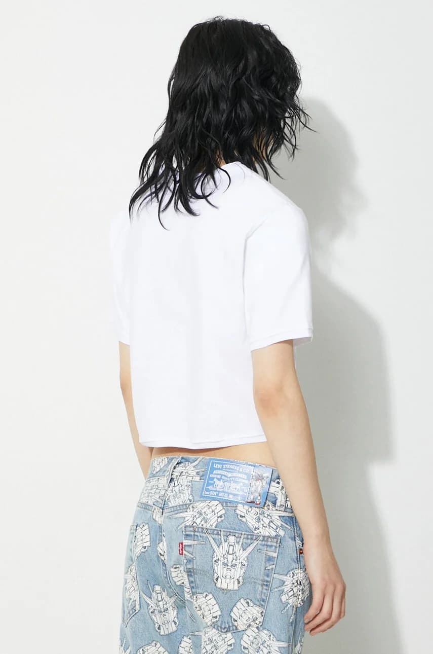 Укороченная футболка с нашивкой Angel - фото 3