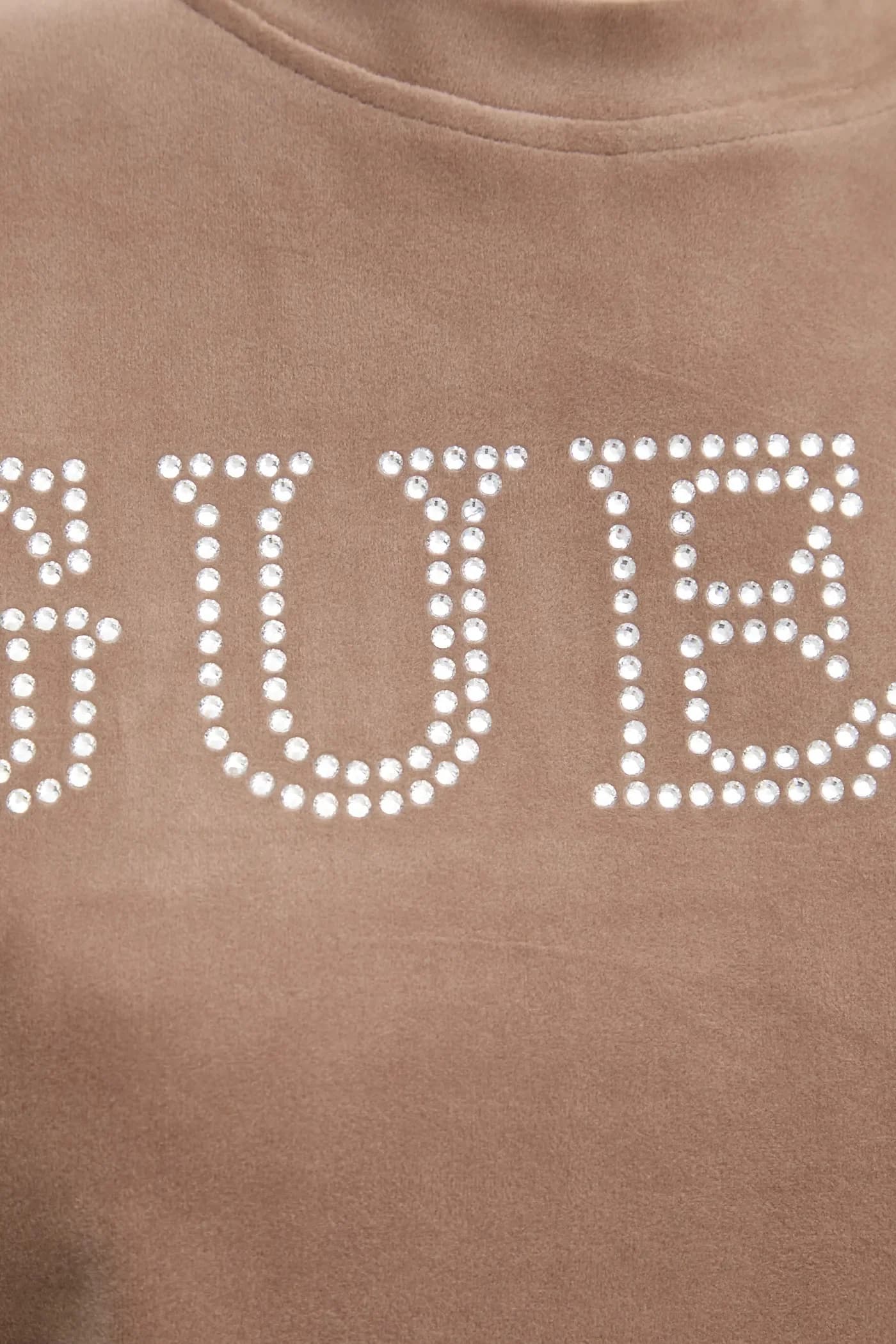 бархатная футболка COUTURE - фото 5