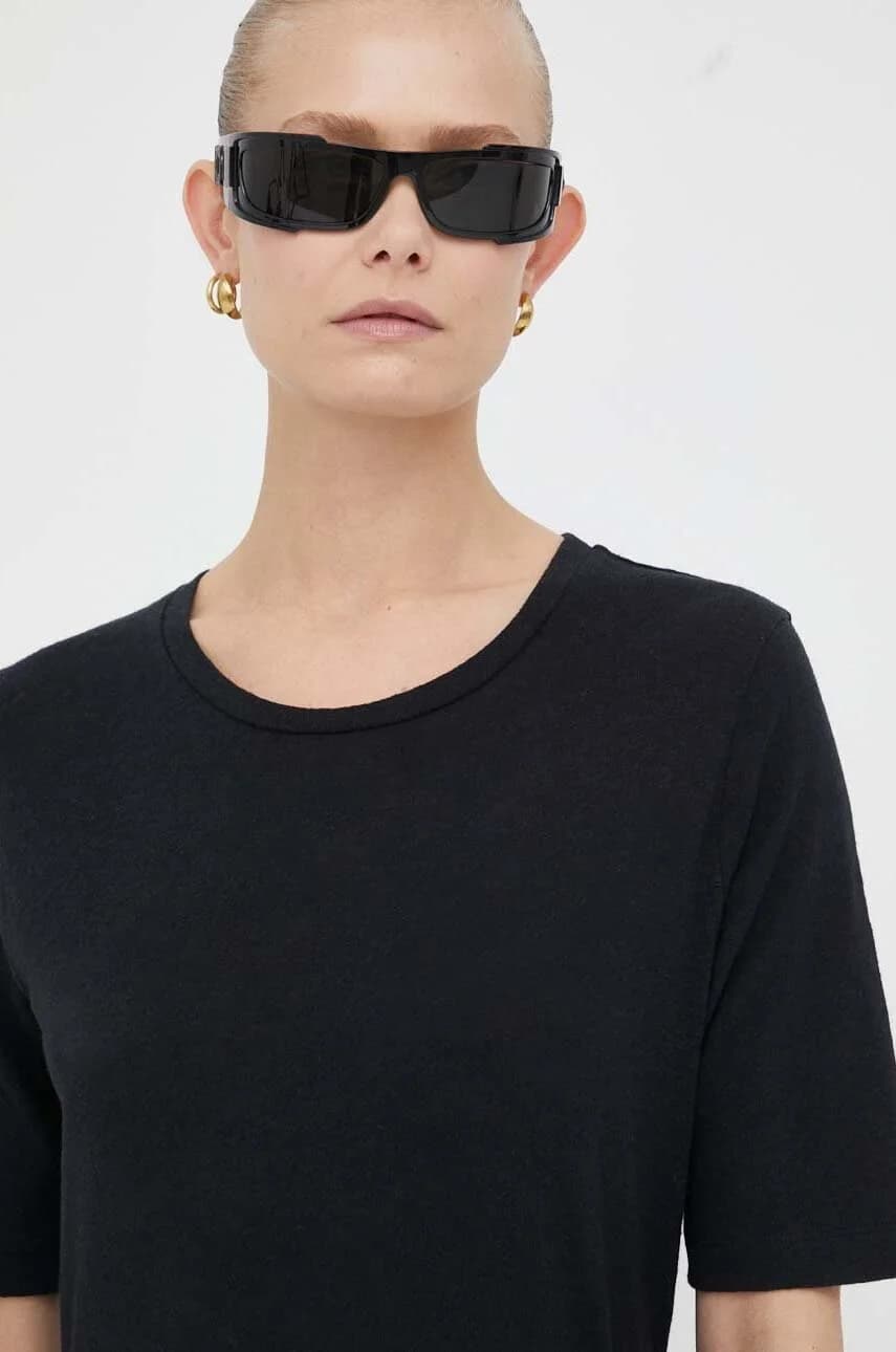 Льняная футболка - фото 4