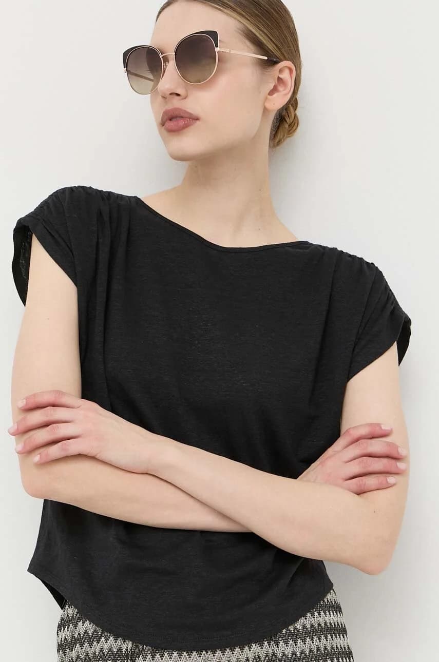 Льняная футболка - фото 4