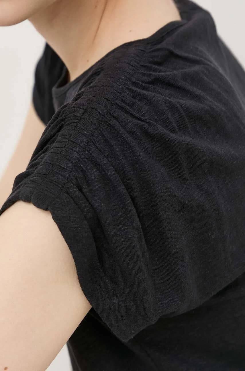 Льняная футболка - фото 5