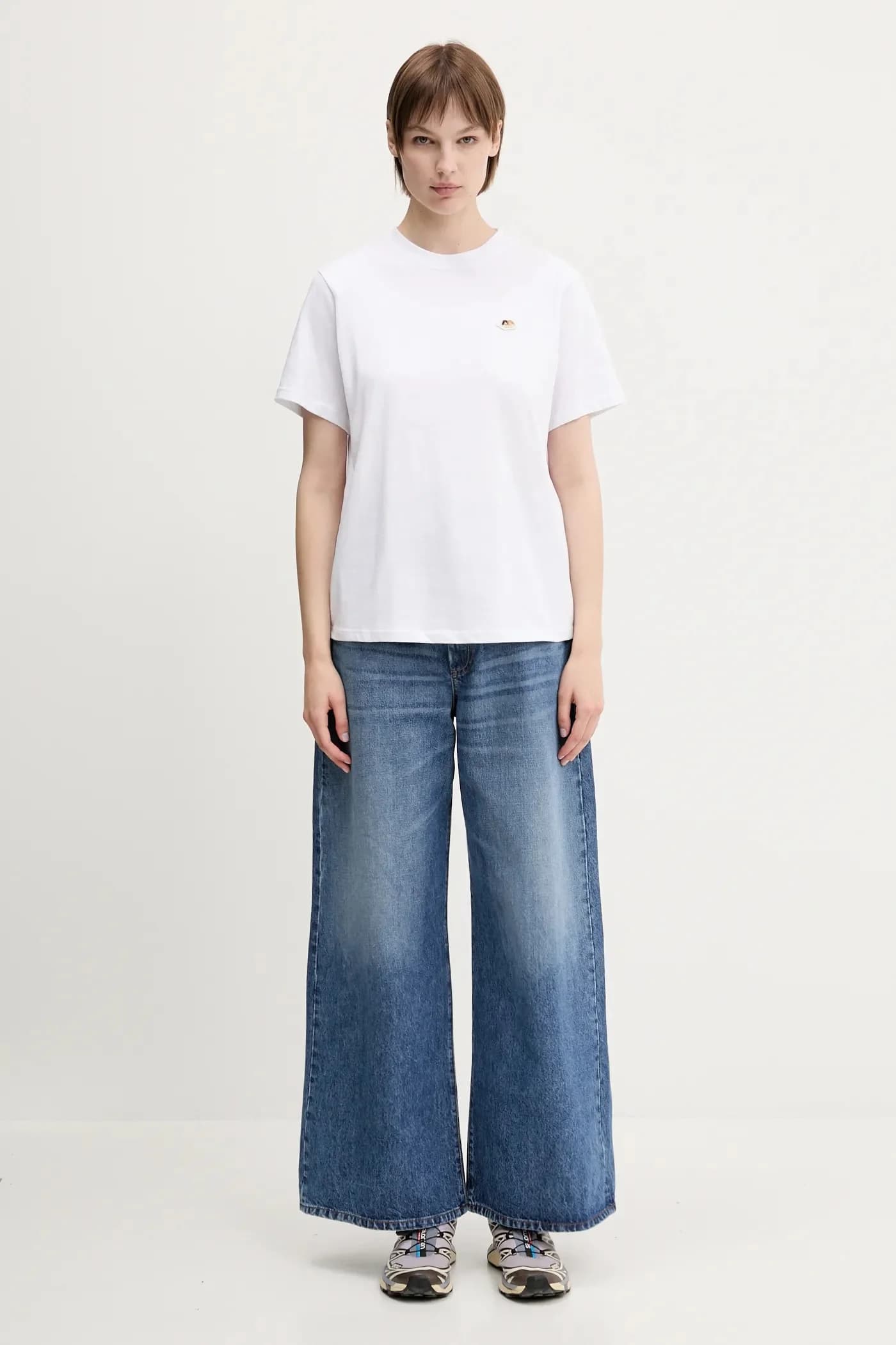 Хлопковая футболка узкого кроя с нашивкой Angel - фото 5