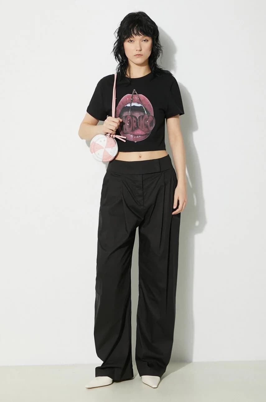 футболка с принтом рта - фото 2