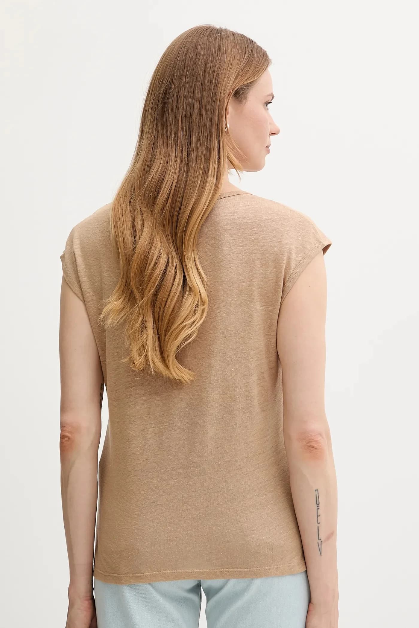 Льняная футболка - фото 3