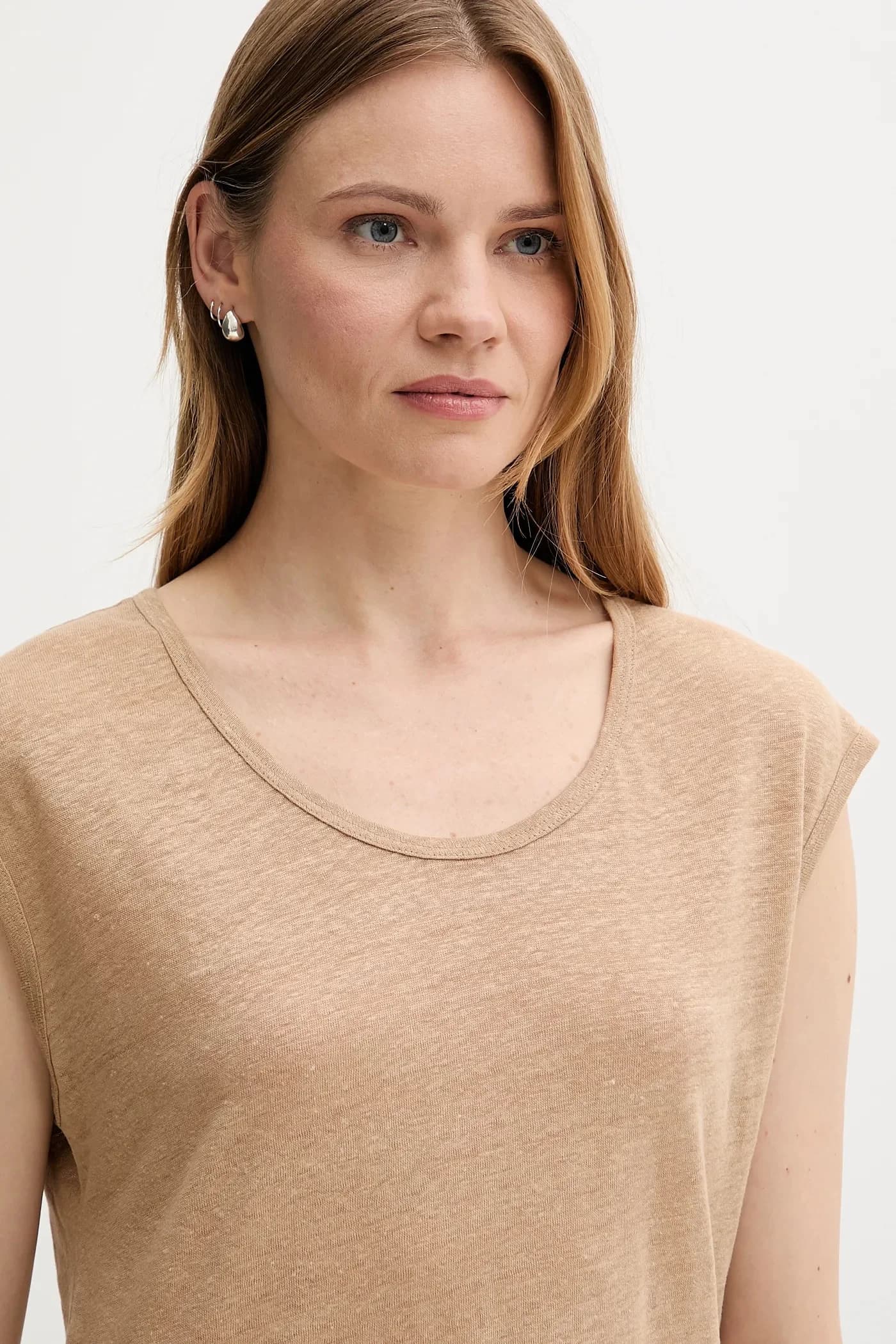 Льняная футболка - фото 4