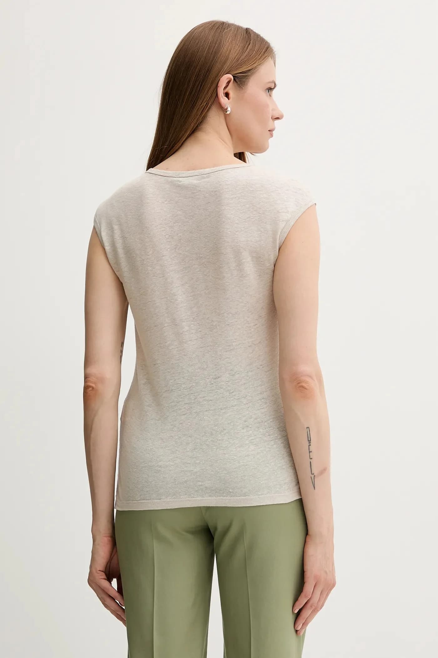 Льняная футболка - фото 3