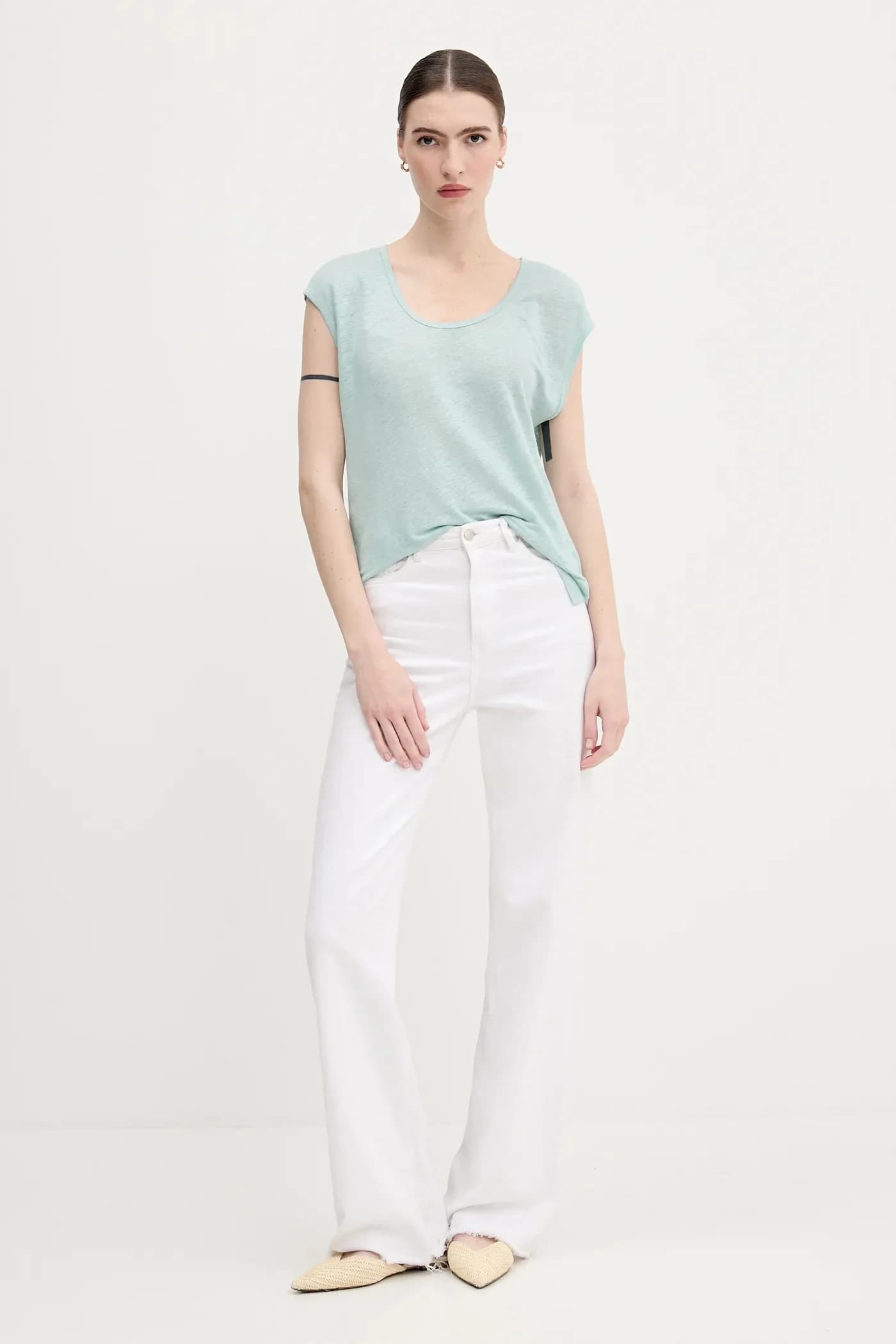 Льняная футболка - фото 2