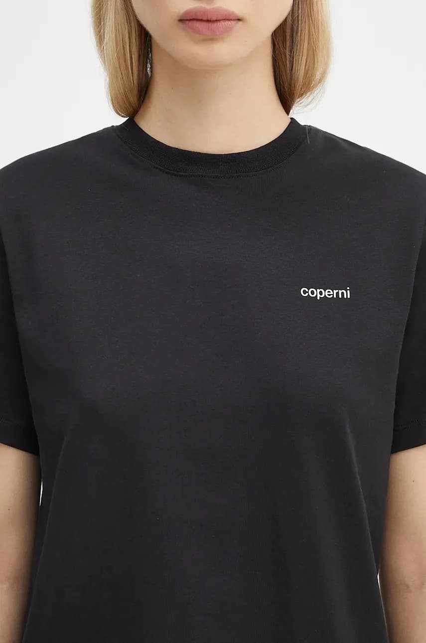 Хлопковая футболка свободного кроя с логотипом - фото 4